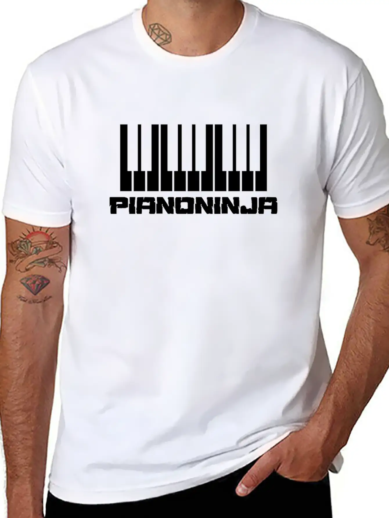 Piano Ninja Unisex Casual T-Shirt – Clean Design For Daily Comfort