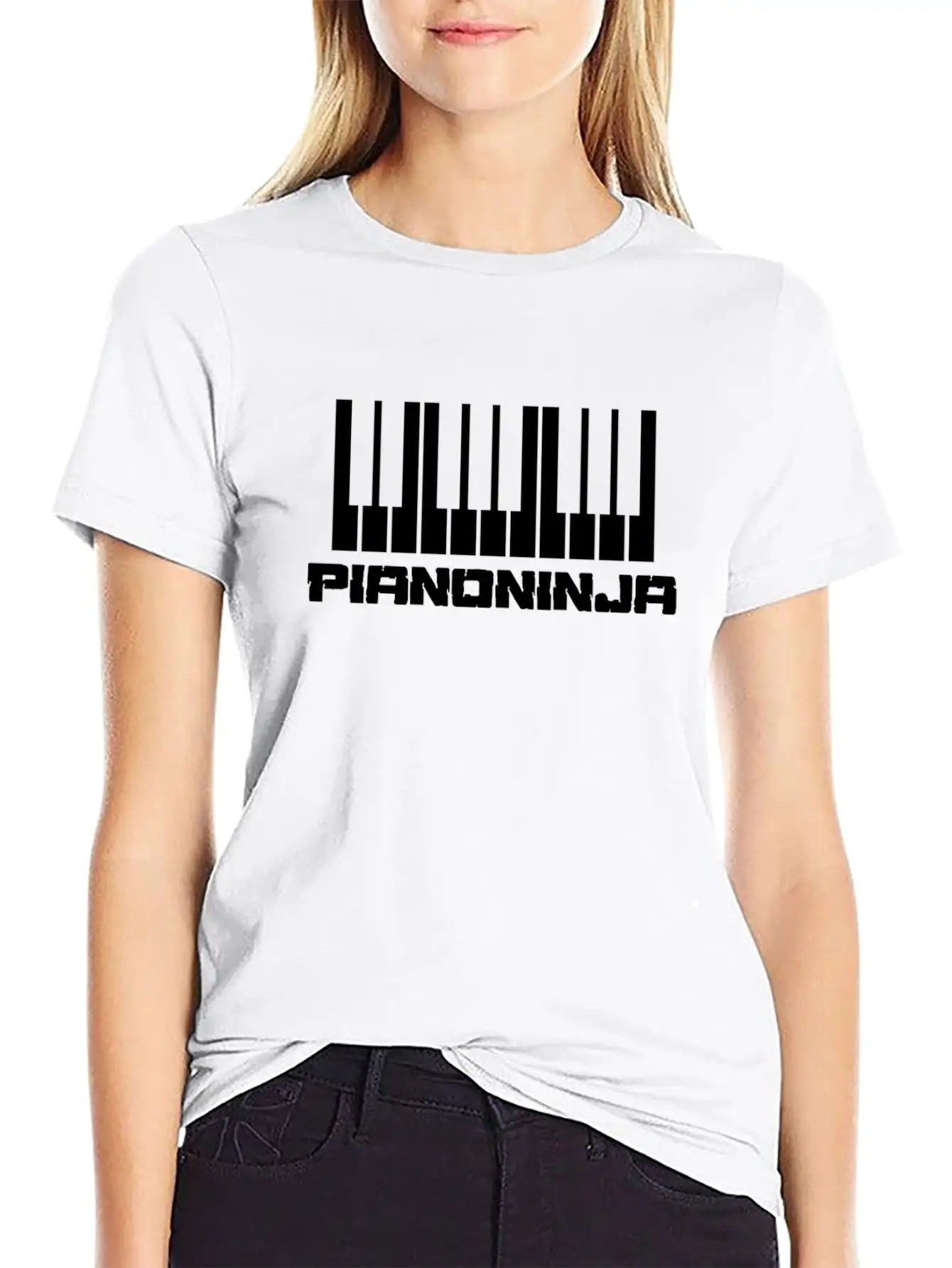 Piano Ninja Unisex Casual T-Shirt – Clean Design For Daily Comfort