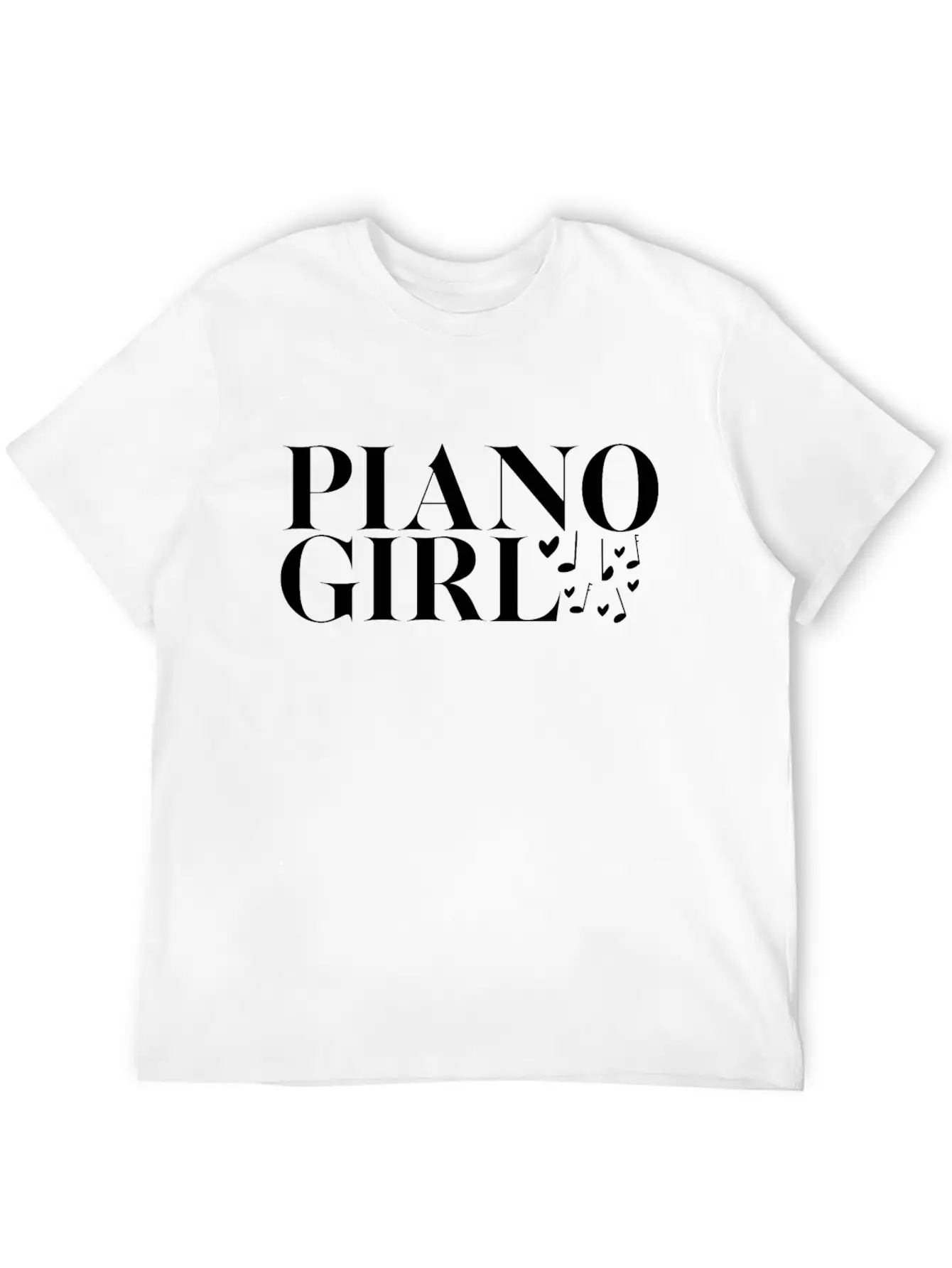 Piano Pianist Girl Unisex Casual T-Shirt – Clean Design For Daily Comfort