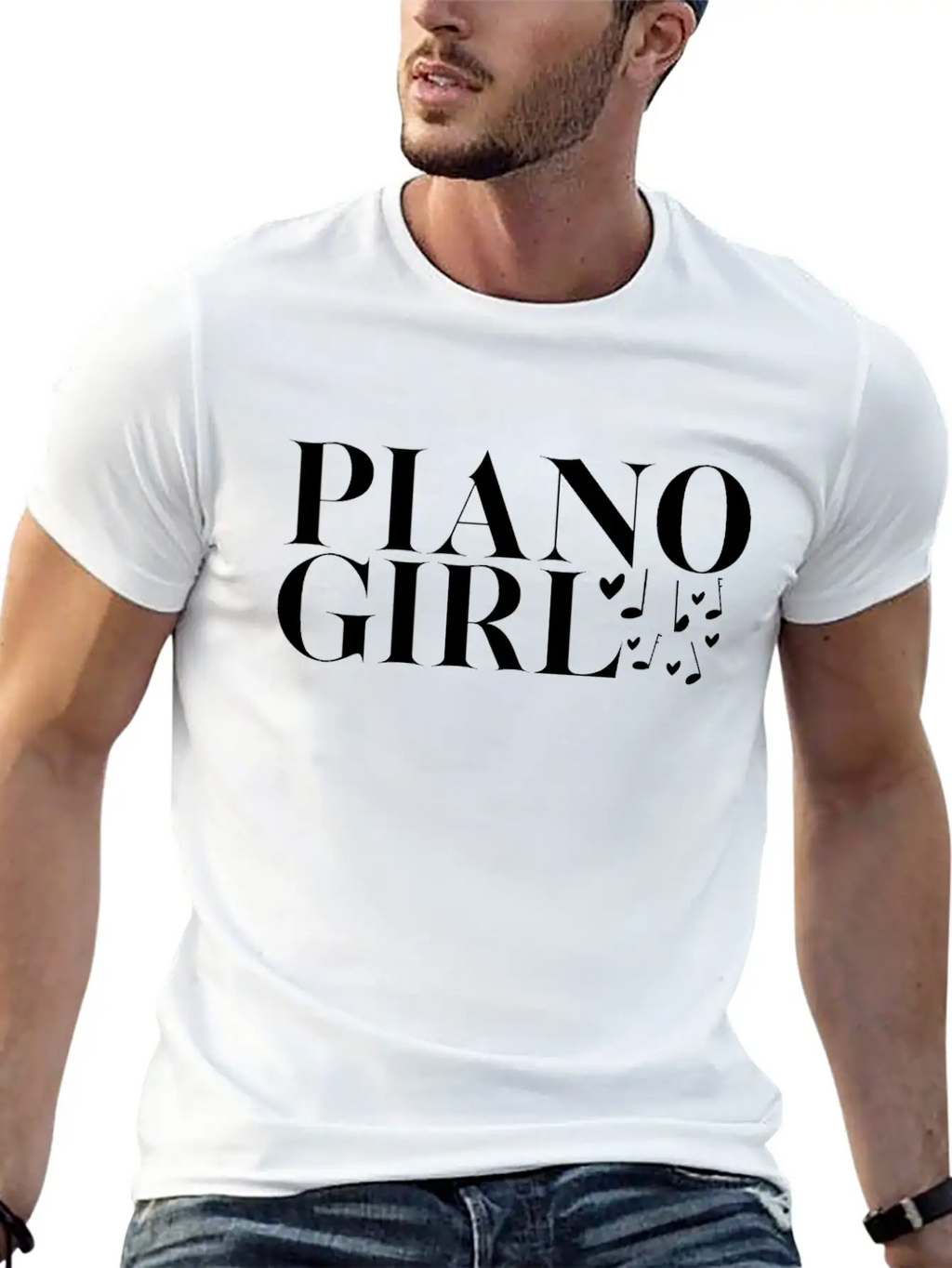 Piano Pianist Girl Unisex Casual T-Shirt – Clean Design For Daily Comfort