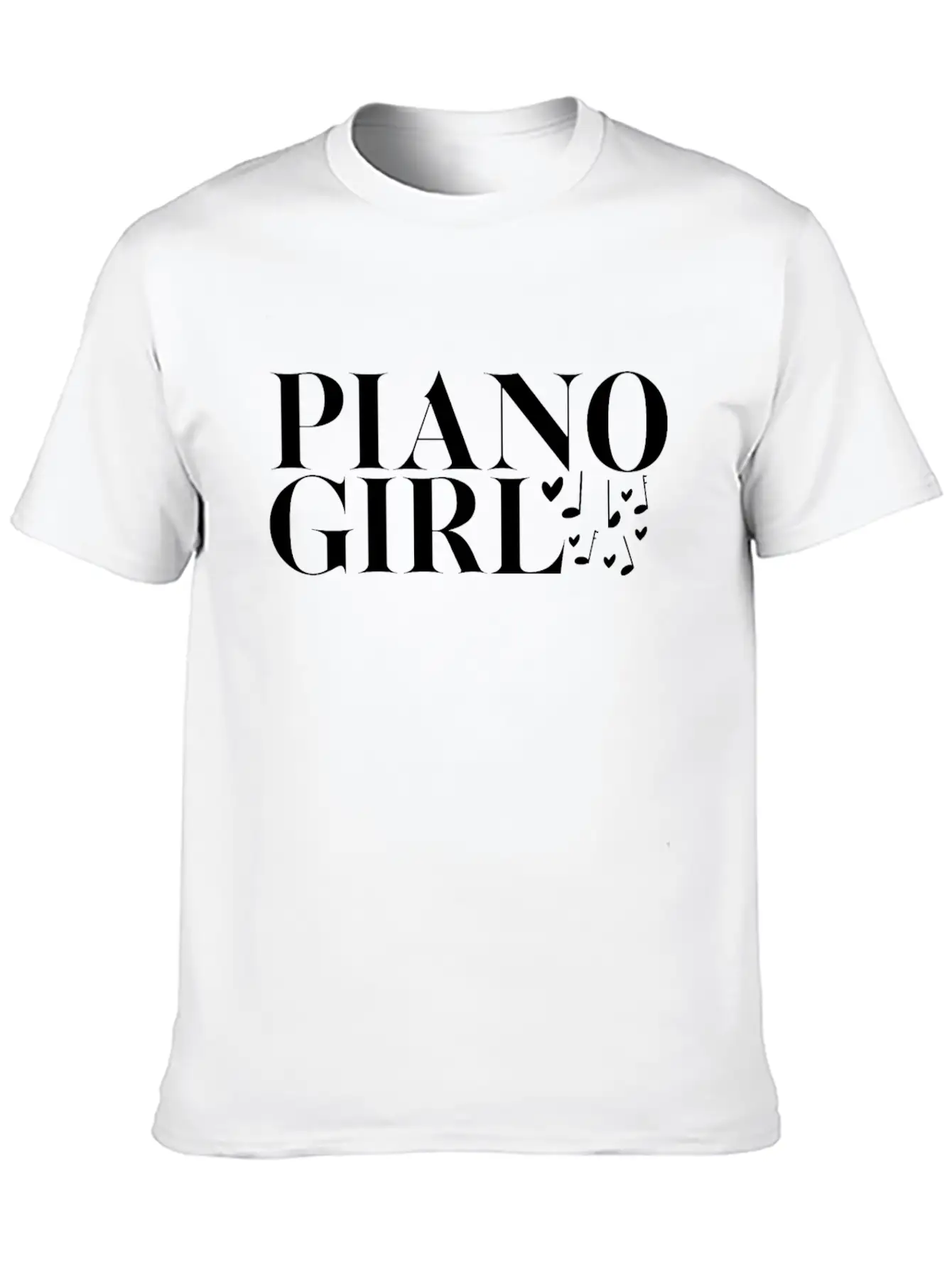 Piano Pianist Girl Unisex Casual T-Shirt – Clean Design For Daily Comfort