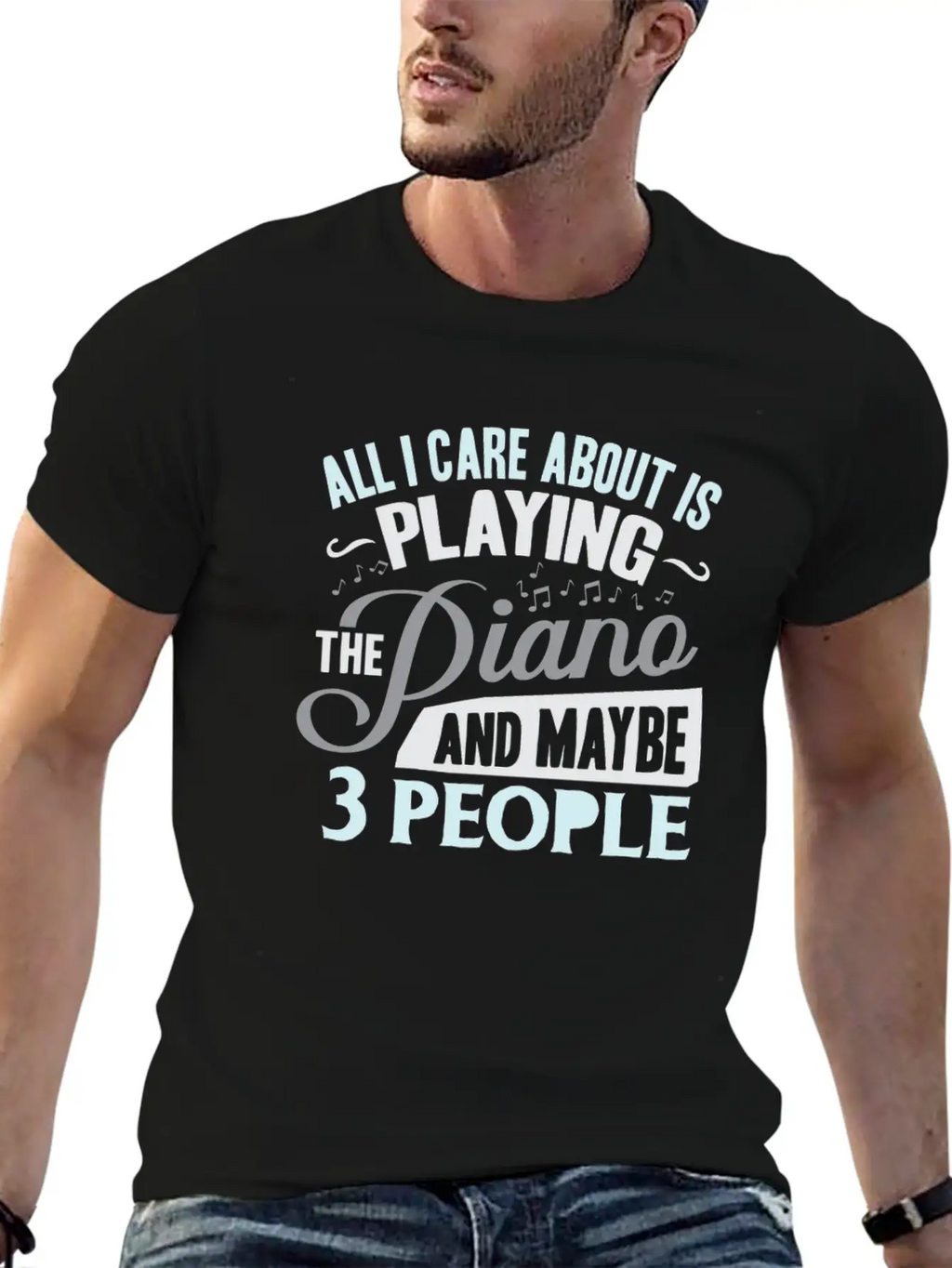 Piano Stylish Everyday T-Shirt – Unisex Basic Cotton Tee