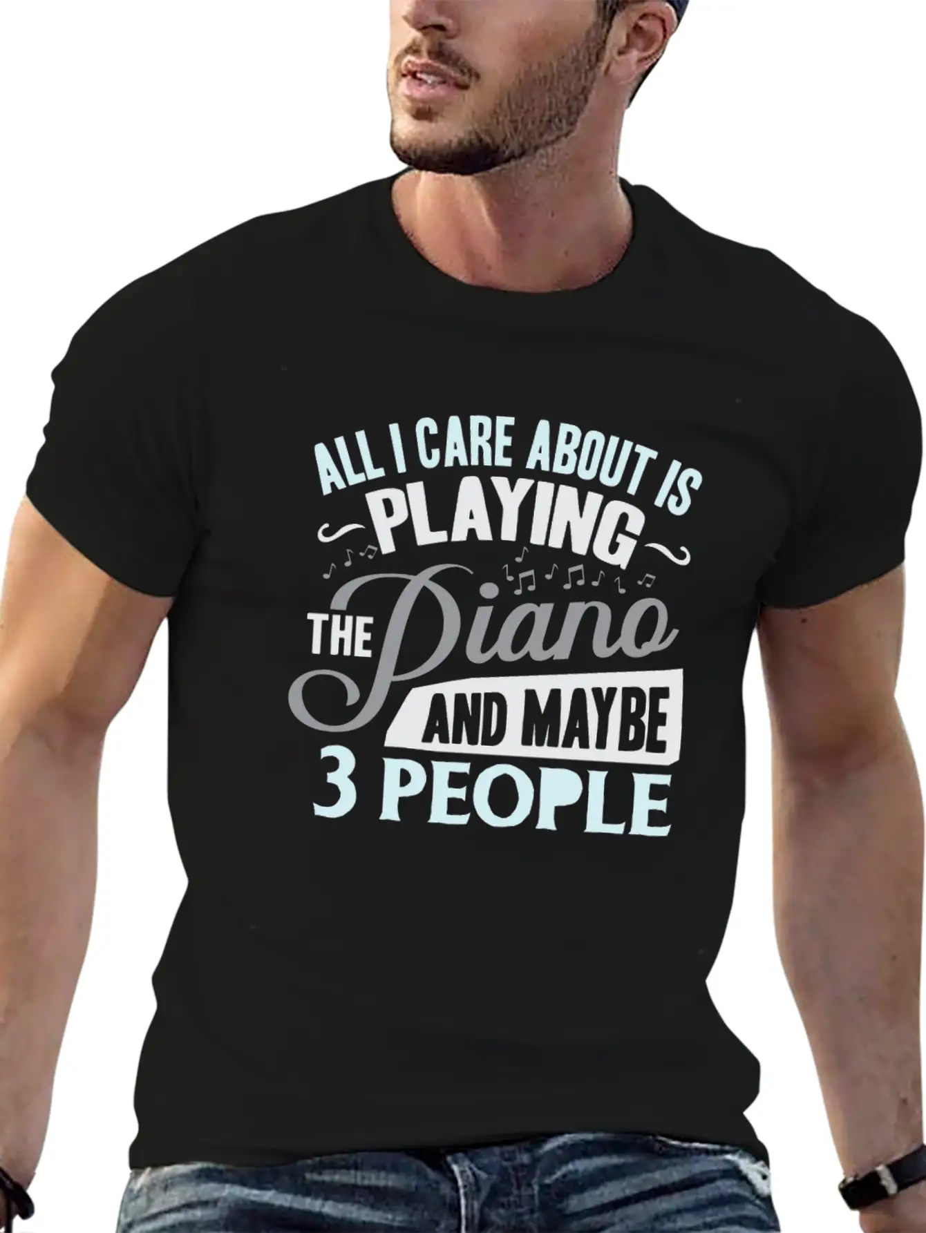 Piano Stylish Everyday T-Shirt – Unisex Basic Cotton Tee