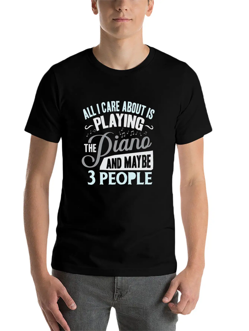 Piano Stylish Everyday T-Shirt – Unisex Basic Cotton Tee