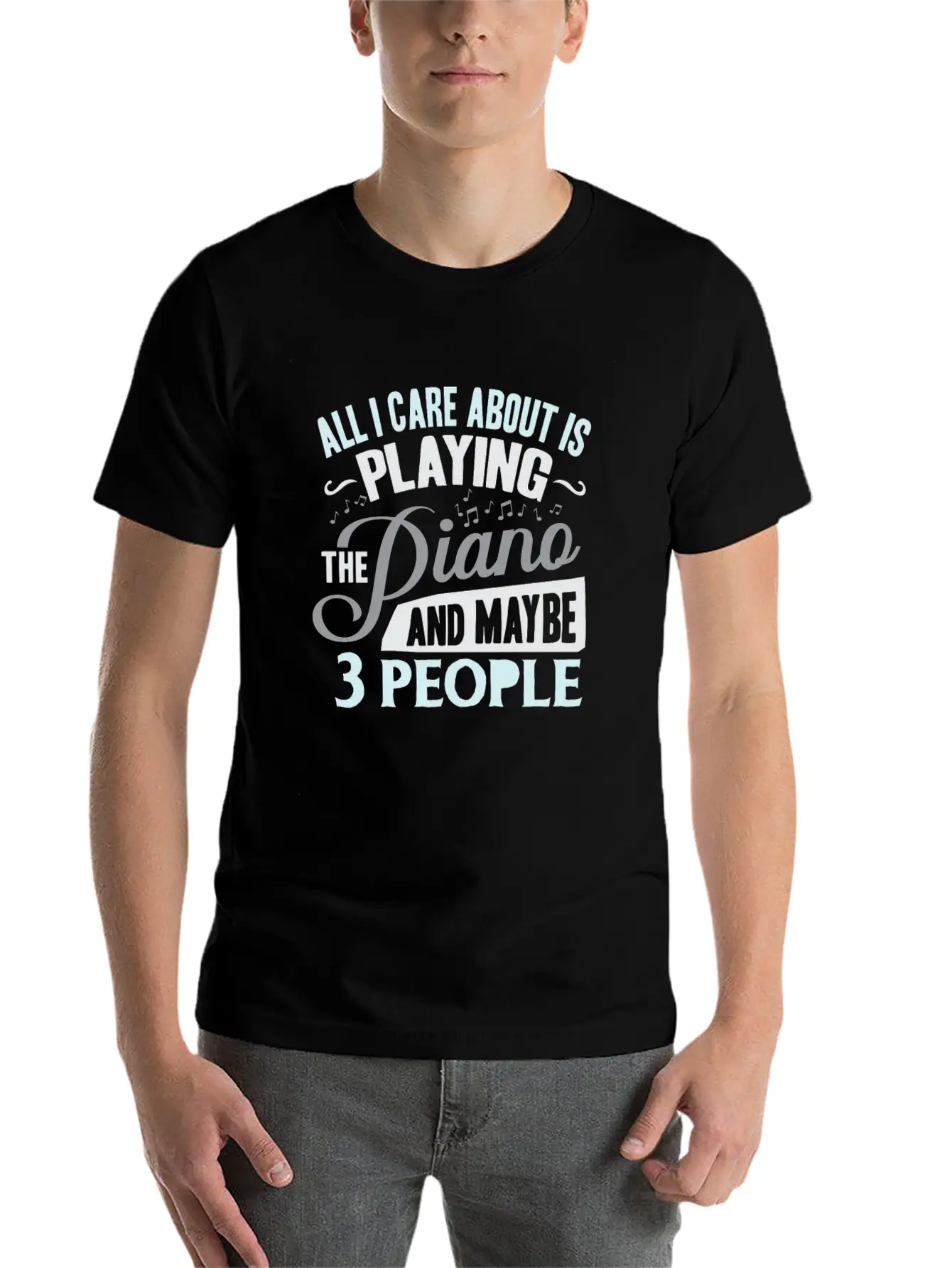 Piano Stylish Everyday T-Shirt – Unisex Basic Cotton Tee