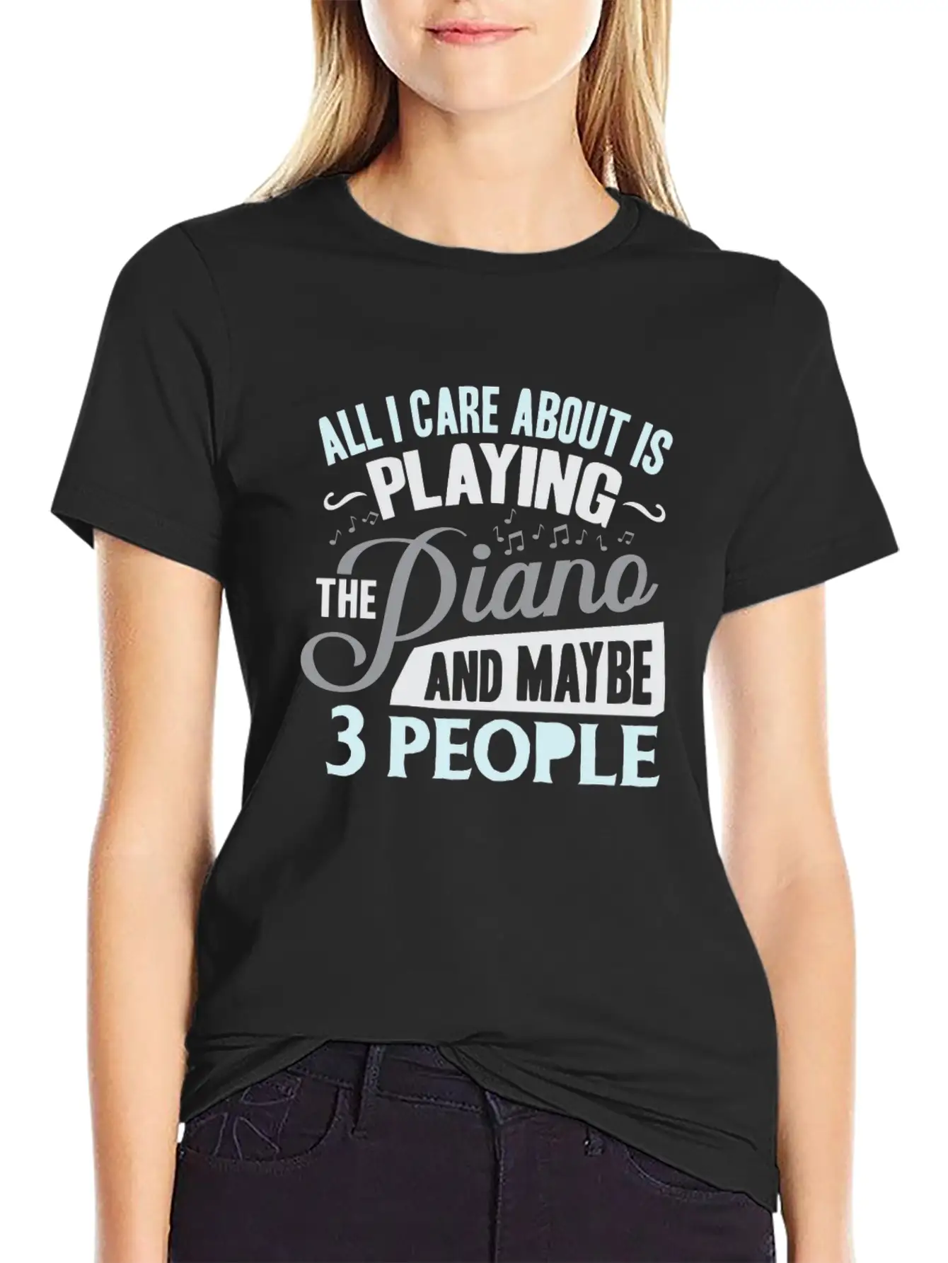 Piano Stylish Everyday T-Shirt – Unisex Basic Cotton Tee