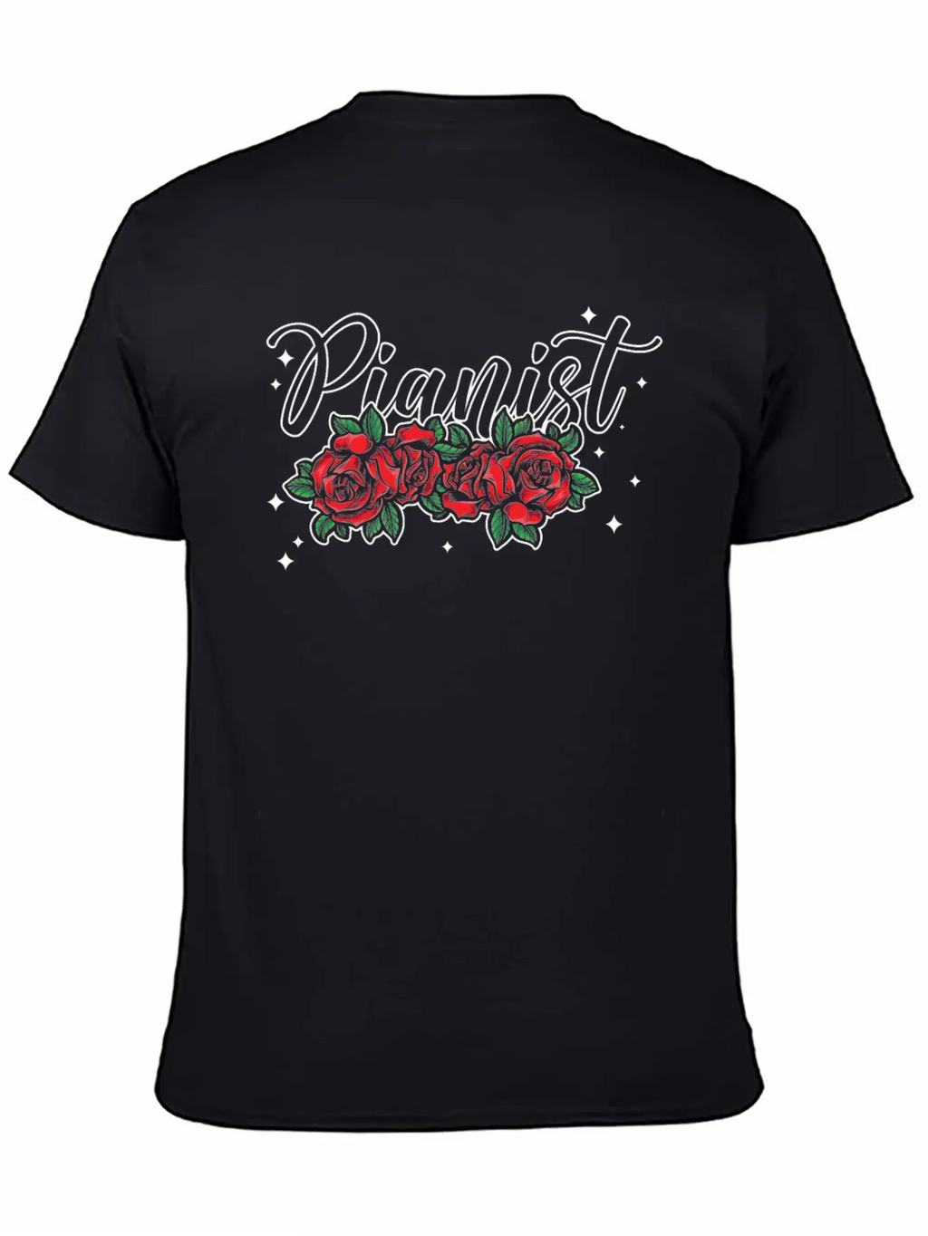 Piano Teacher Pianist Rose Flower Unisex Casual T-Shirt – Clean Design For Daily Comfort