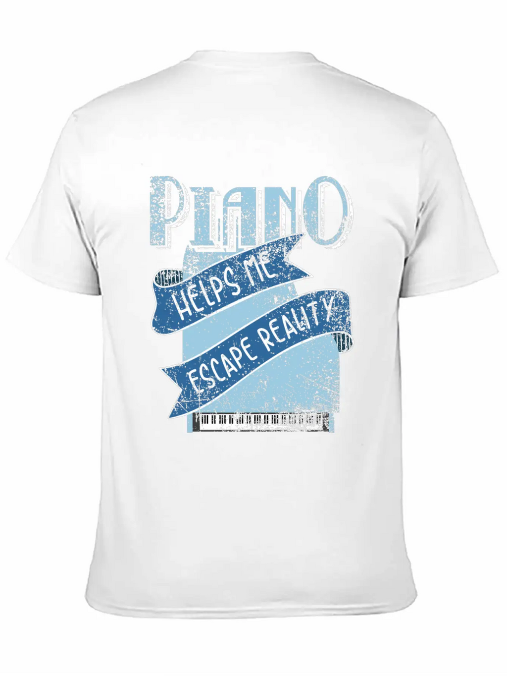 Piano Unisex Short Sleeve Soft Cotton T-Shirt – Casual Everyday Wear