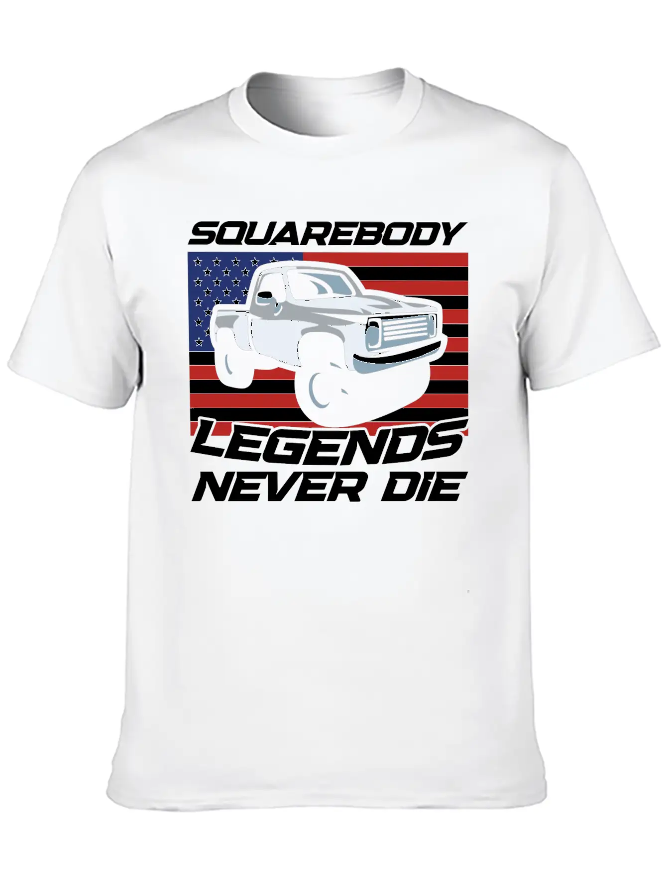 Pick Up Squarebody Truck Pickup Truck 4x4 Essential Cotton Tee For Daily Outfits – Unisex Style
