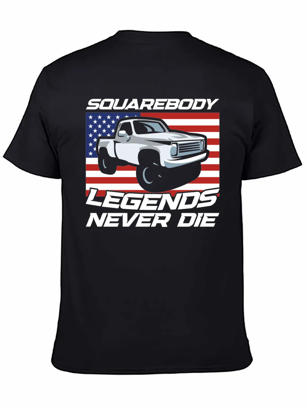 Pick Up Squarebody Truck Pickup Truck 4x4 Essential Cotton Tee For Daily Outfits – Unisex Style