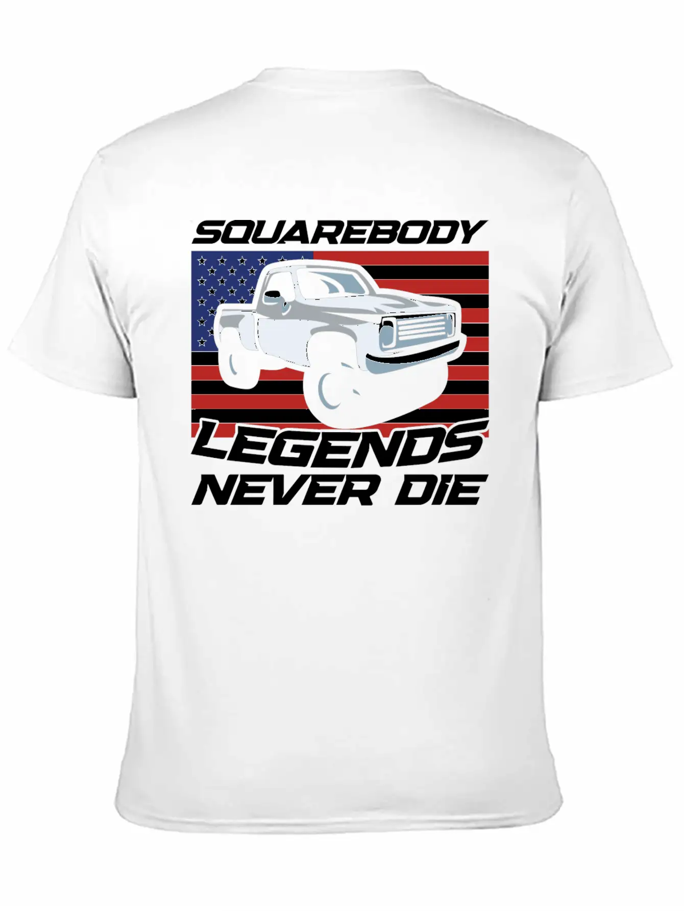 Pick Up Squarebody Truck Pickup Truck 4x4 Essential Cotton Tee For Daily Outfits – Unisex Style