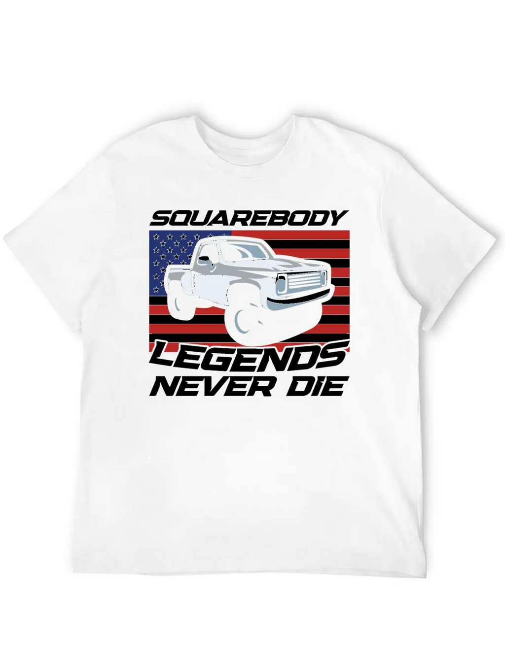 Pick Up Squarebody Truck Pickup Truck 4x4 Essential Cotton Tee For Daily Outfits – Unisex Style