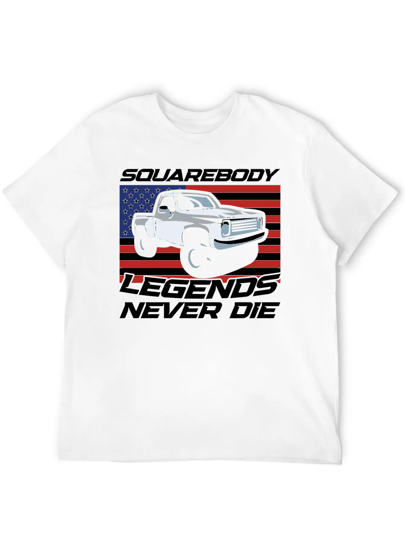 Pick Up Squarebody Truck Pickup Truck 4x4 Essential Cotton Tee For Daily Outfits – Unisex Style