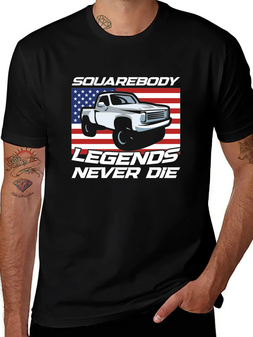 Pick Up Squarebody Truck Pickup Truck 4x4 Stylish Everyday T-Shirt – Unisex Basic Cotton Tee
