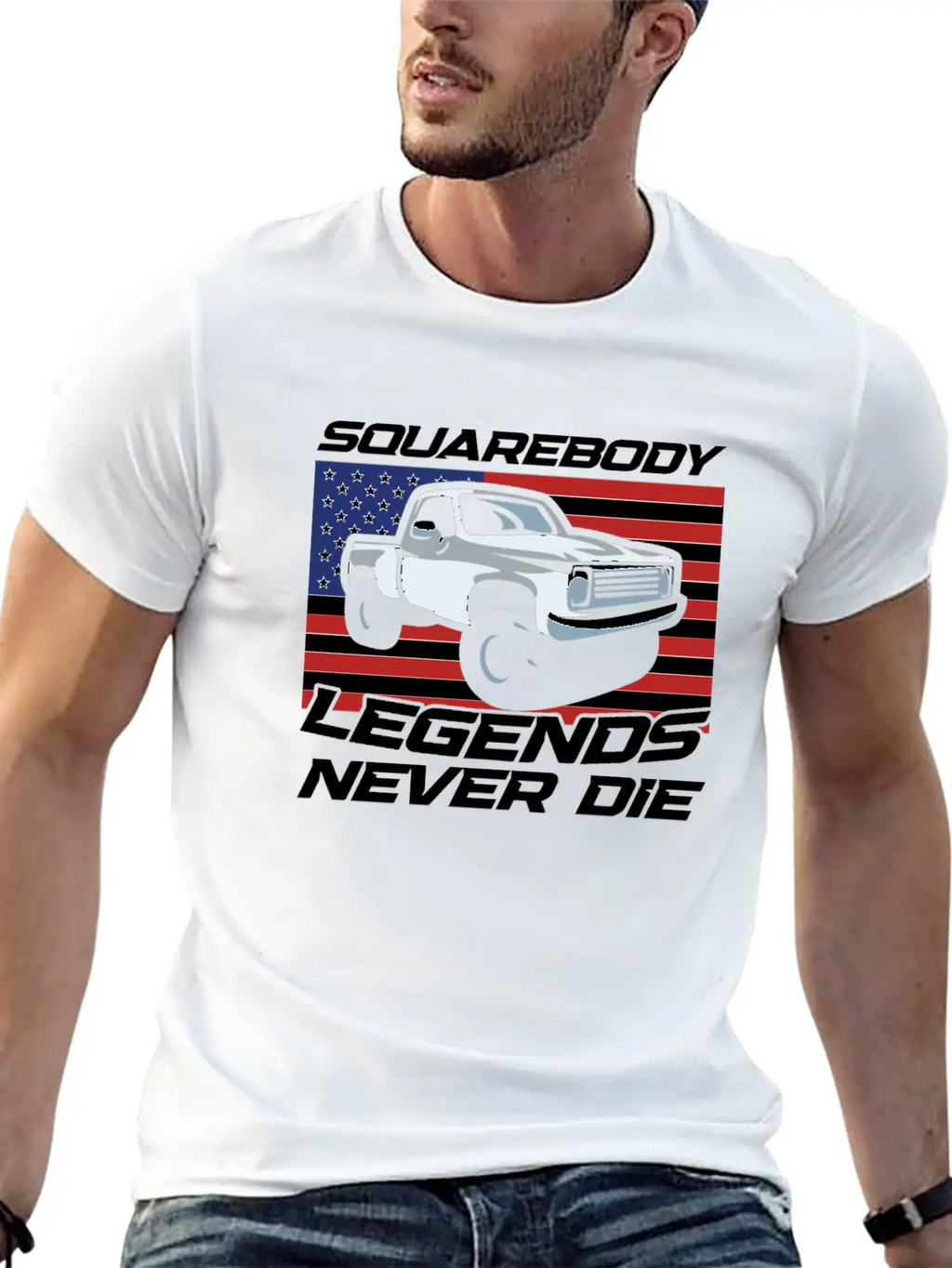 Pick Up Squarebody Truck Pickup Truck 4x4 Stylish Everyday T-Shirt – Unisex Basic Cotton Tee