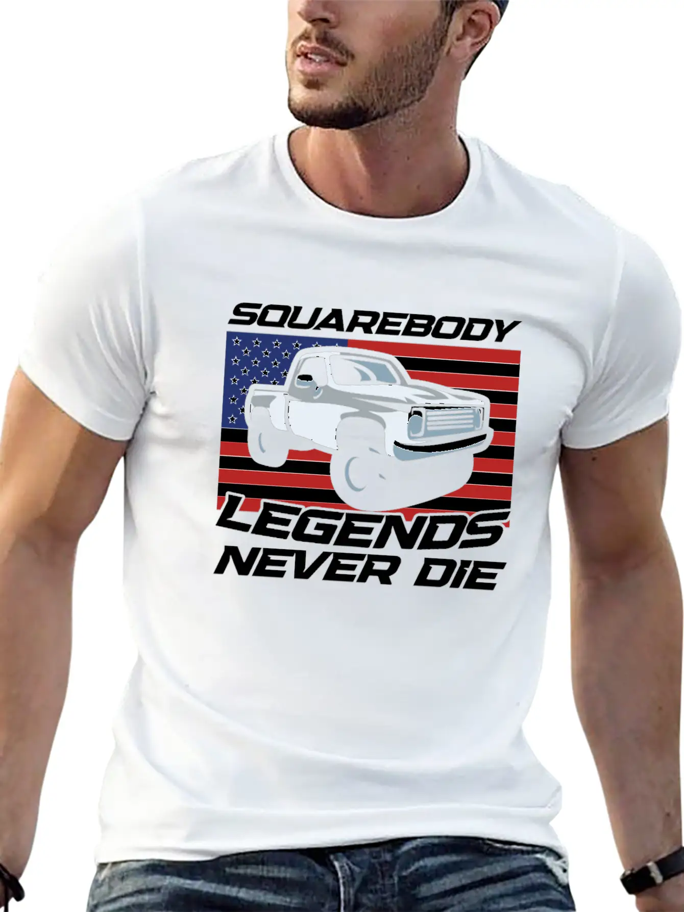 Pick Up Squarebody Truck Pickup Truck 4x4 Stylish Everyday T-Shirt – Unisex Basic Cotton Tee
