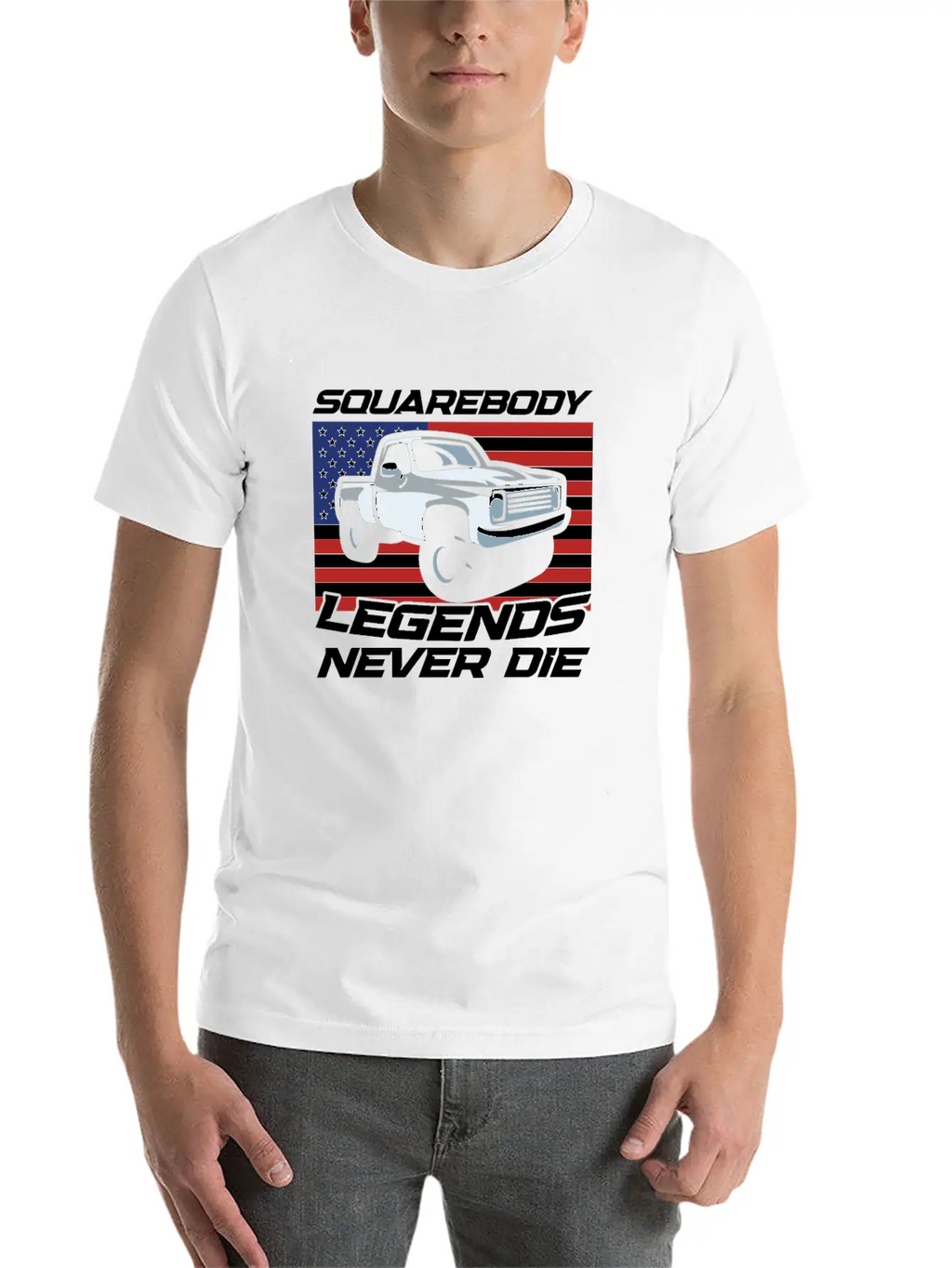 Pick Up Squarebody Truck Pickup Truck 4x4 Stylish Everyday T-Shirt – Unisex Basic Cotton Tee