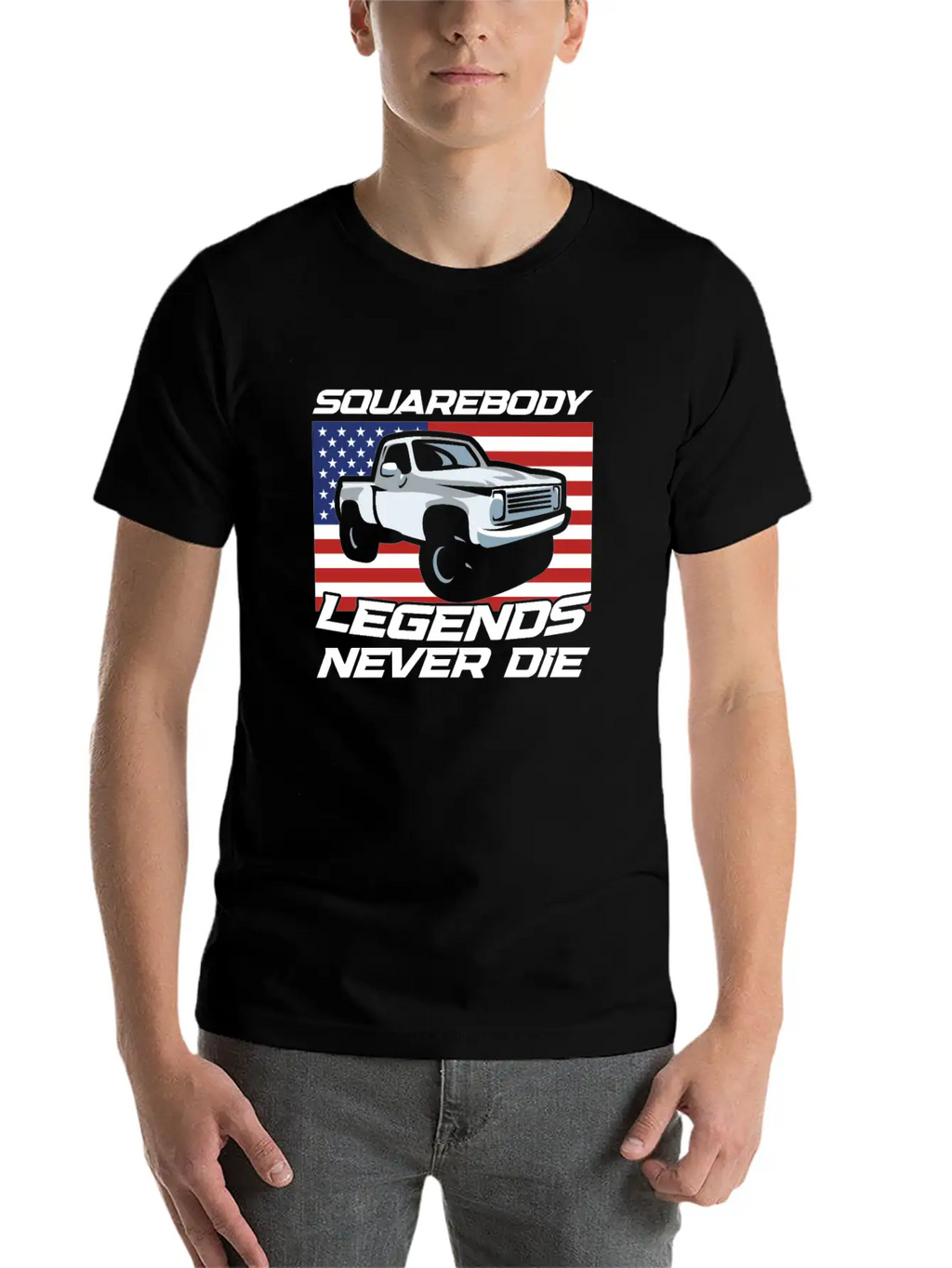 Pick Up Squarebody Truck Pickup Truck 4x4 Stylish Everyday T-Shirt – Unisex Basic Cotton Tee