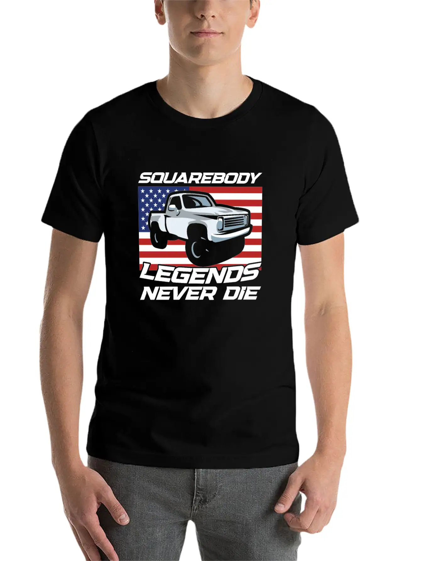 Pick Up Squarebody Truck Pickup Truck 4x4 Stylish Everyday T-Shirt – Unisex Basic Cotton Tee