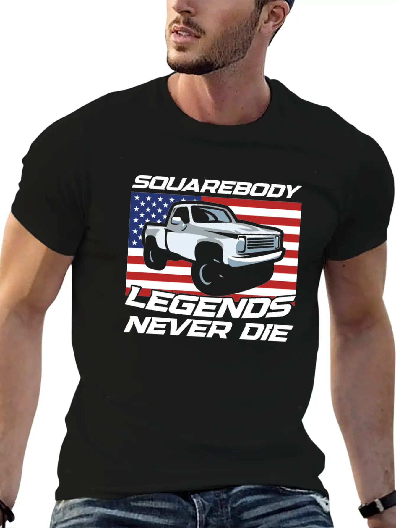 Pick Up Squarebody Truck Pickup Truck 4x4 Stylish Everyday T-Shirt – Unisex Basic Cotton Tee