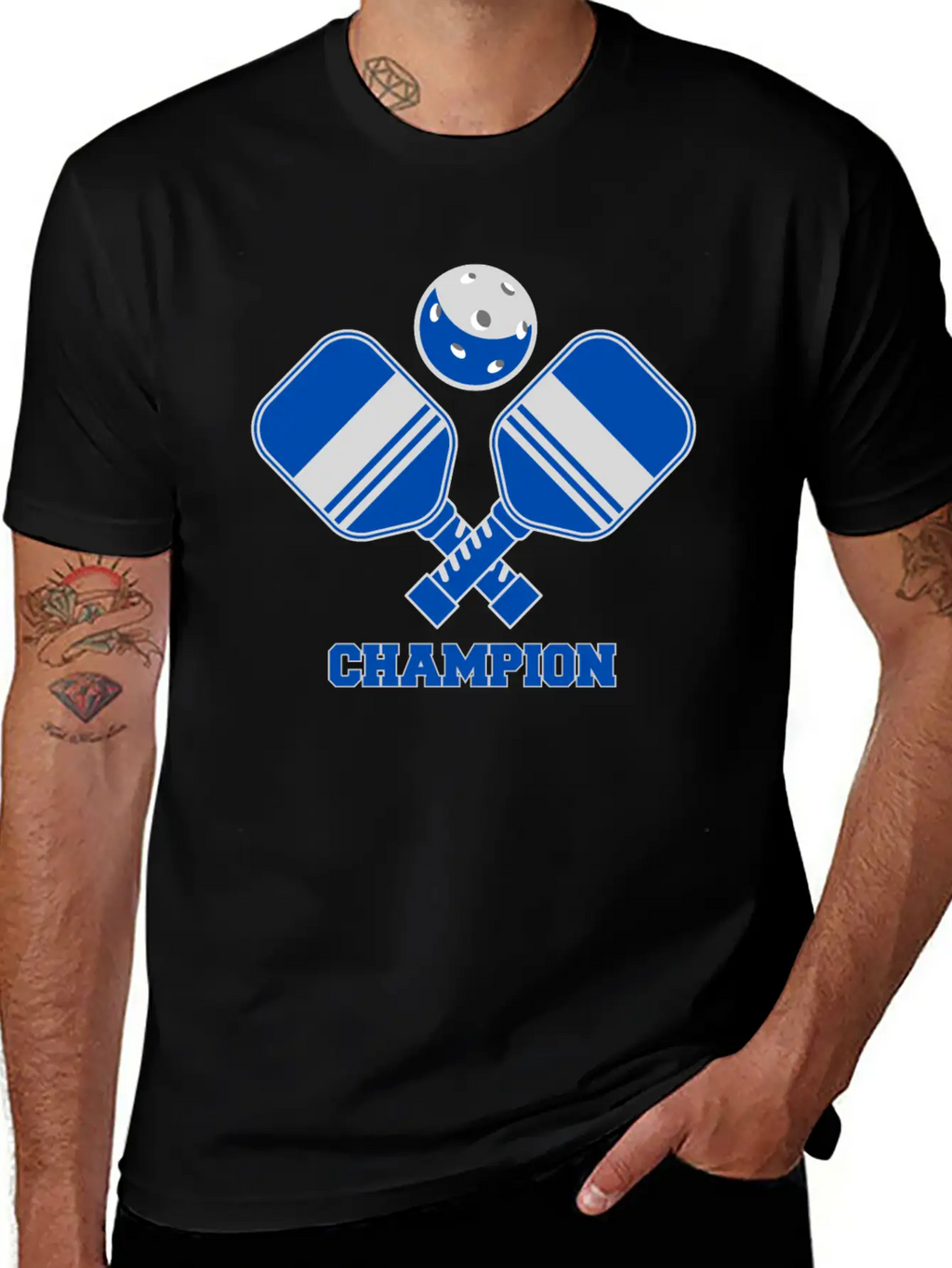Pickleball Champion Design Breathable Soft Cotton T-Shirt – Timeless Casual Look