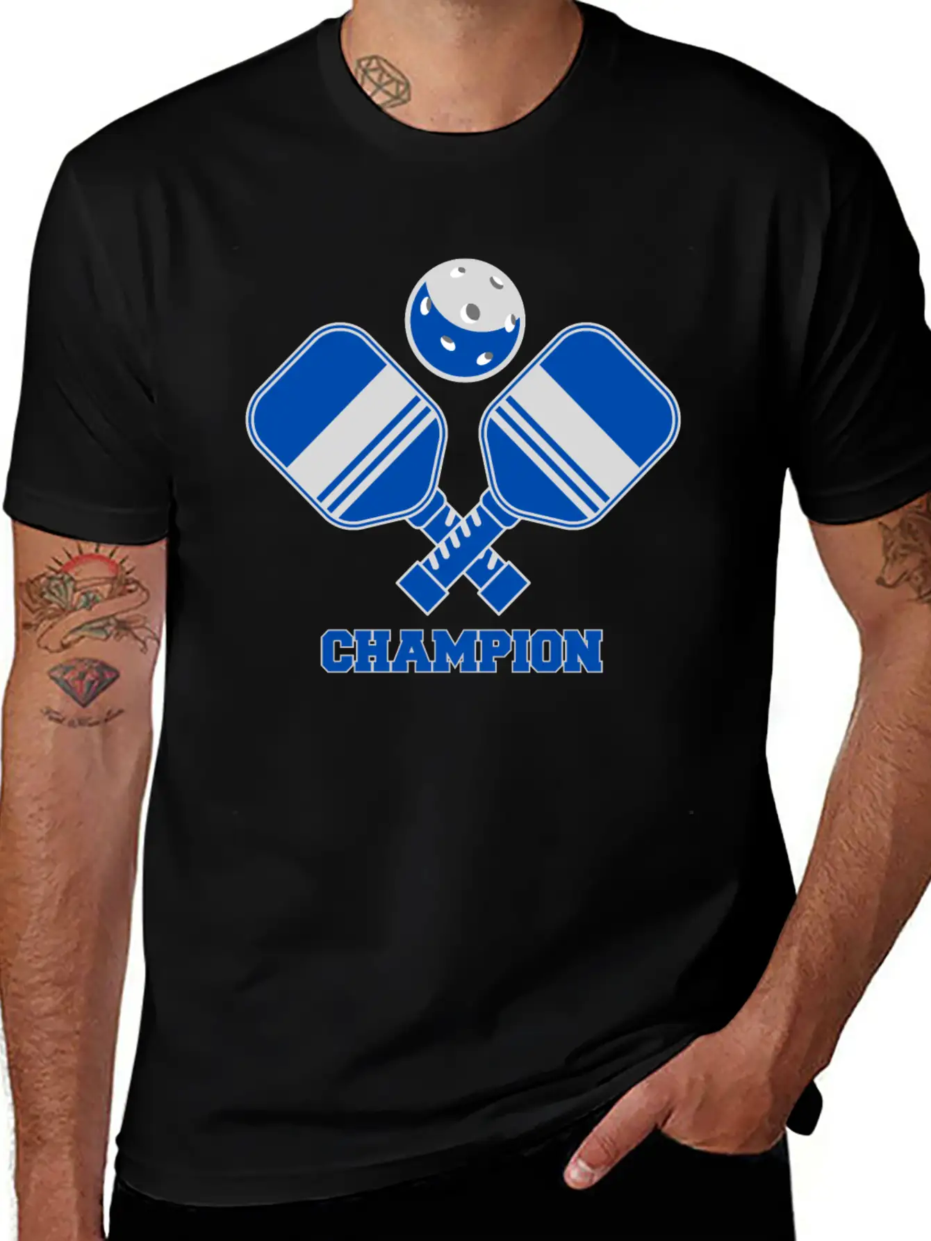Pickleball Champion Design Breathable Soft Cotton T-Shirt – Timeless Casual Look