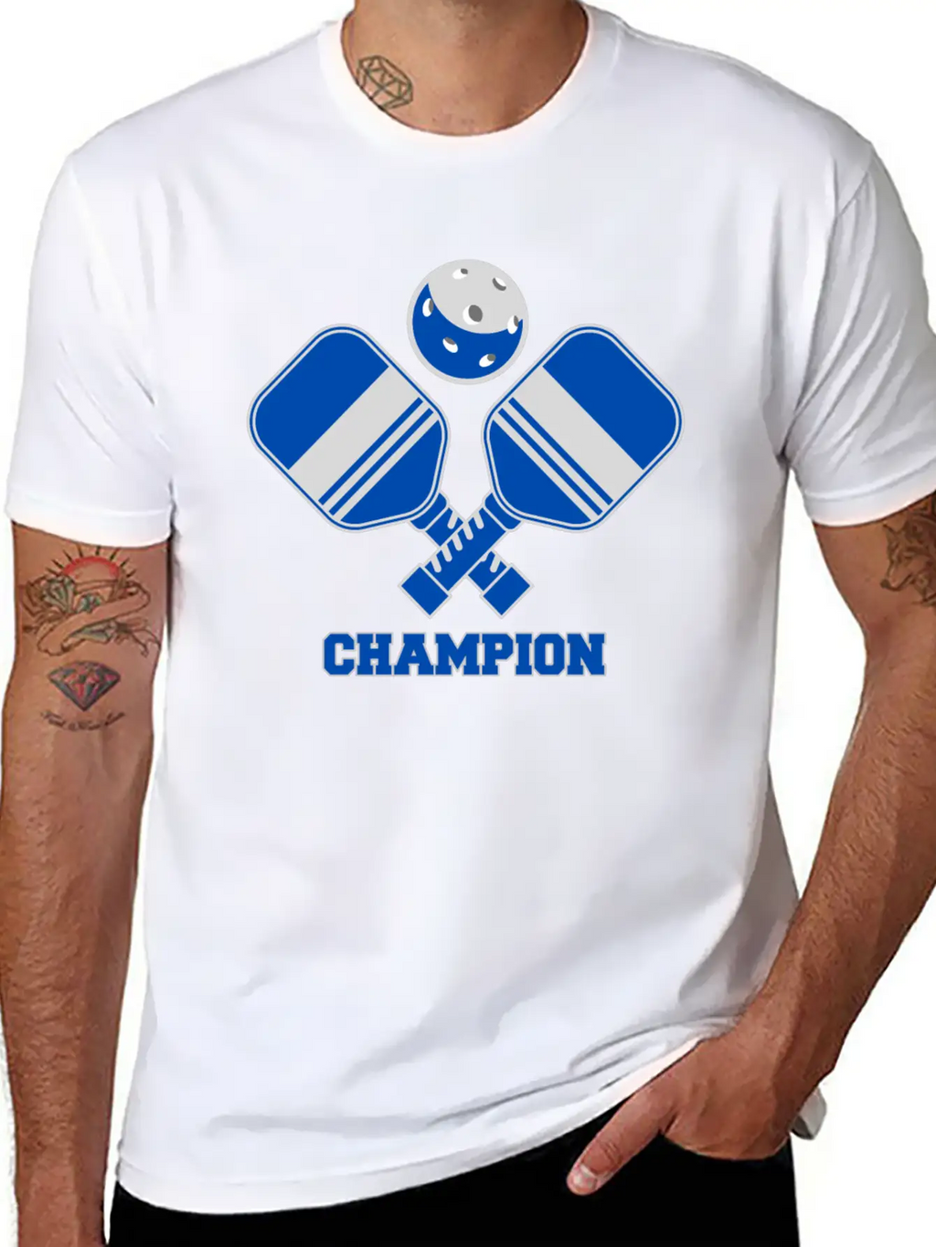 Pickleball Champion Design Breathable Soft Cotton T-Shirt – Timeless Casual Look