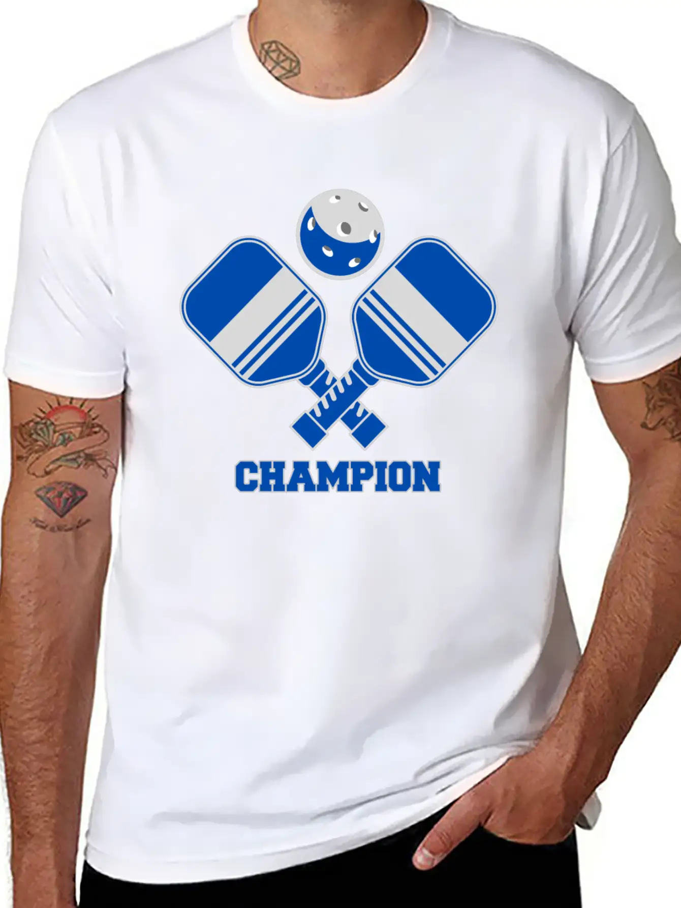 Pickleball Champion Design Breathable Soft Cotton T-Shirt – Timeless Casual Look