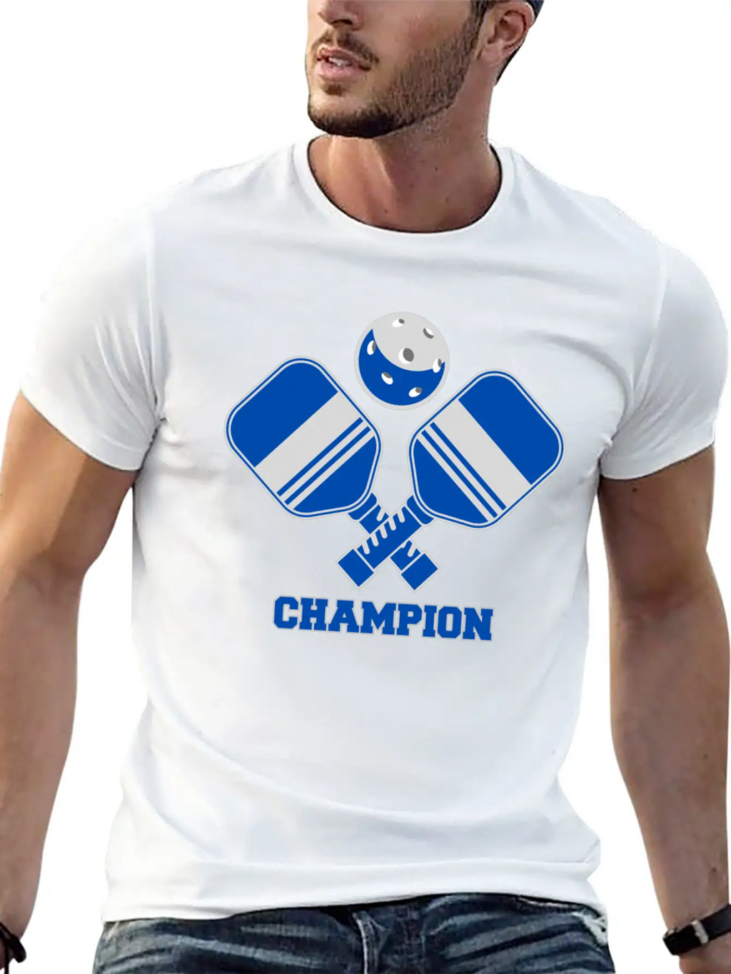 Pickleball Champion Design Breathable Soft Cotton T-Shirt – Timeless Casual Look