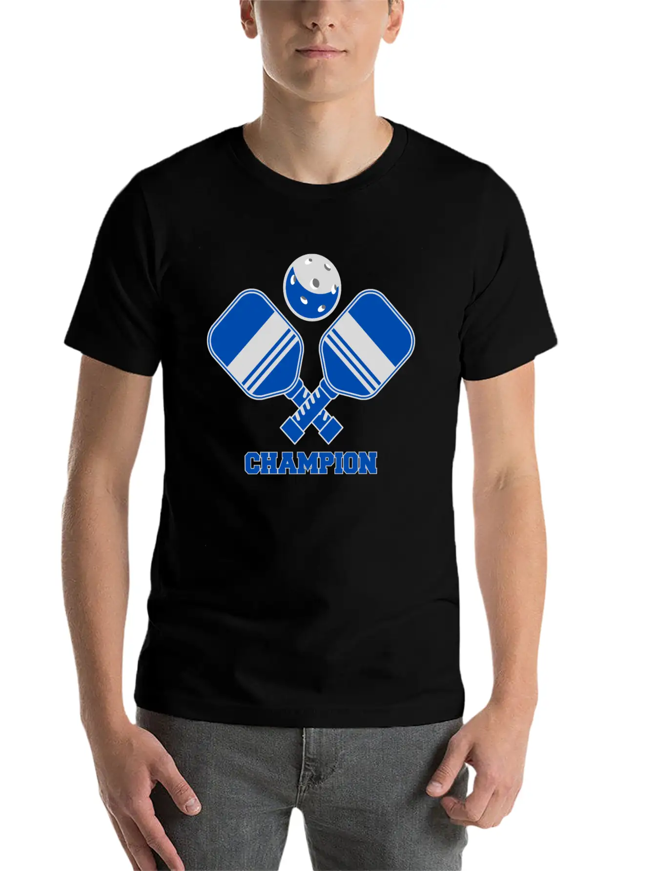 Pickleball Champion Design Breathable Soft Cotton T-Shirt – Timeless Casual Look