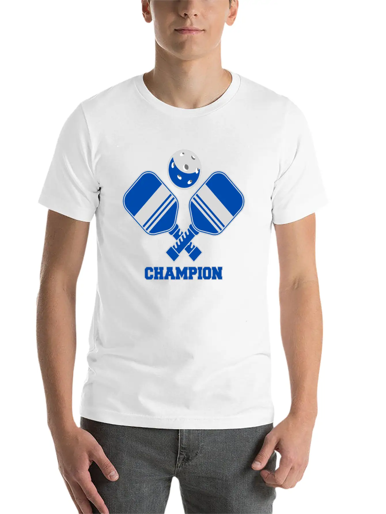 Pickleball Champion Design Breathable Soft Cotton T-Shirt – Timeless Casual Look