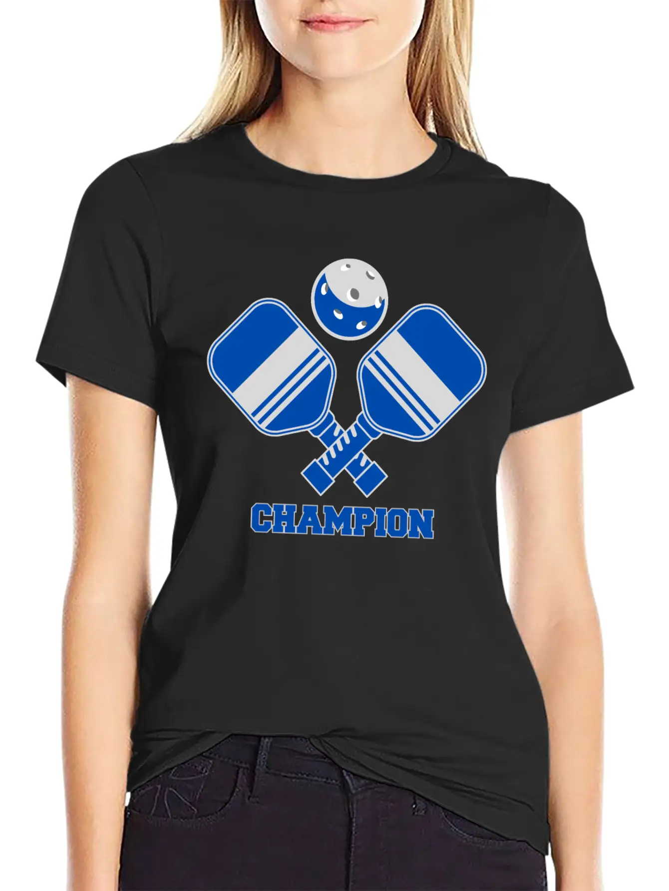 Pickleball Champion Design Breathable Soft Cotton T-Shirt – Timeless Casual Look