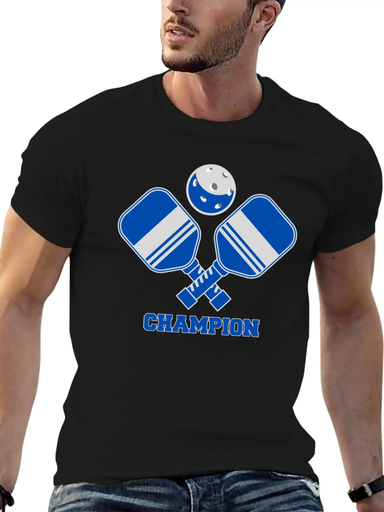 Pickleball Champion Design Breathable Soft Cotton T-Shirt – Timeless Casual Look