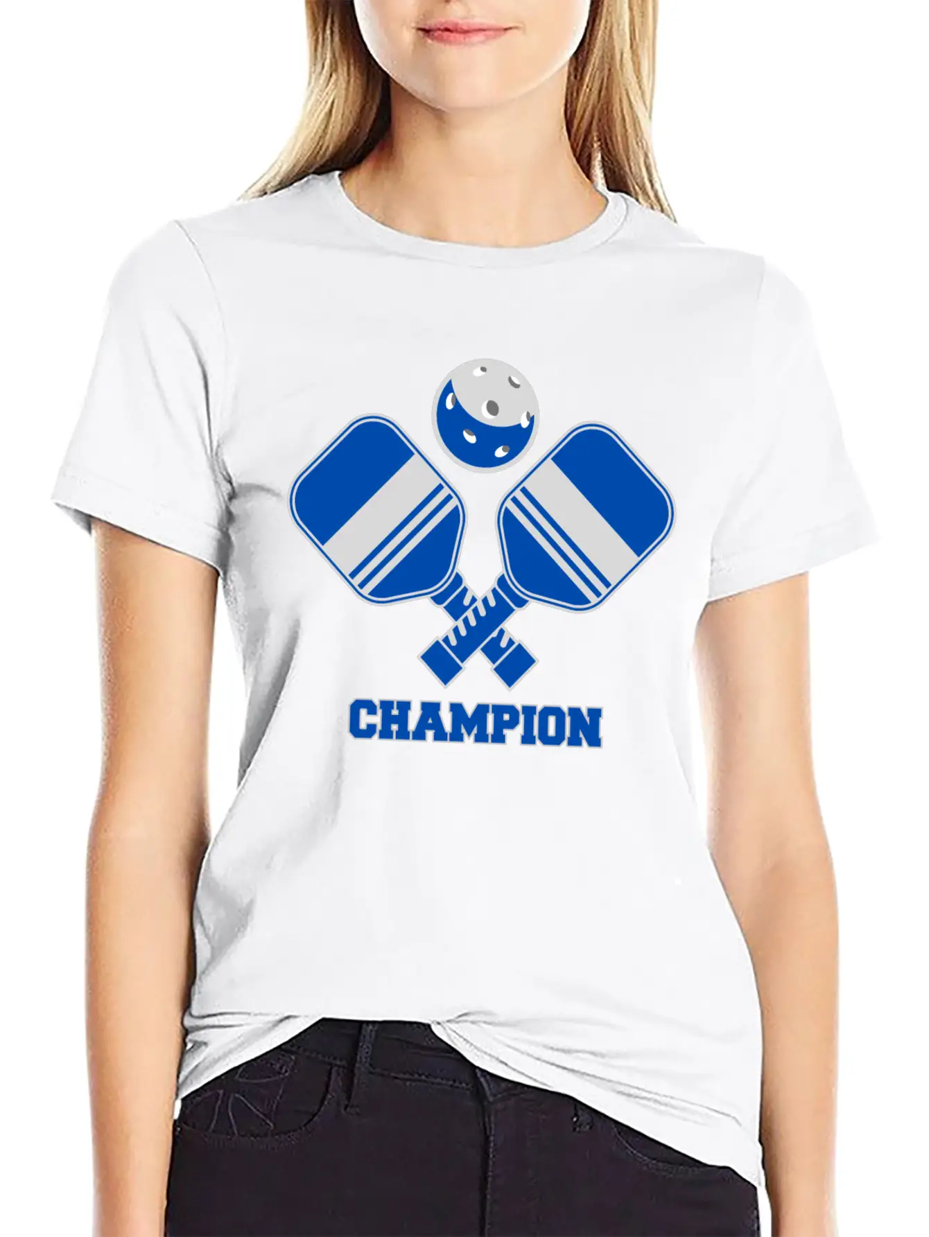 Pickleball Champion Design Breathable Soft Cotton T-Shirt – Timeless Casual Look