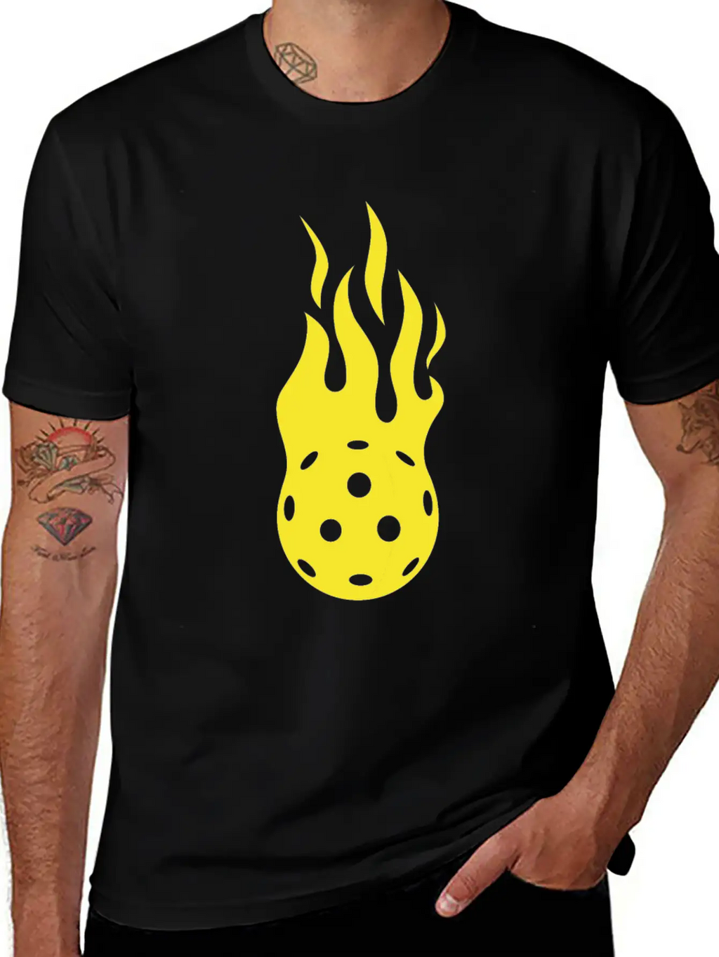 Pickleball Flame Paddleball Tennis Pickleball Essential Cotton Tee For Daily Outfits – Unisex Style
