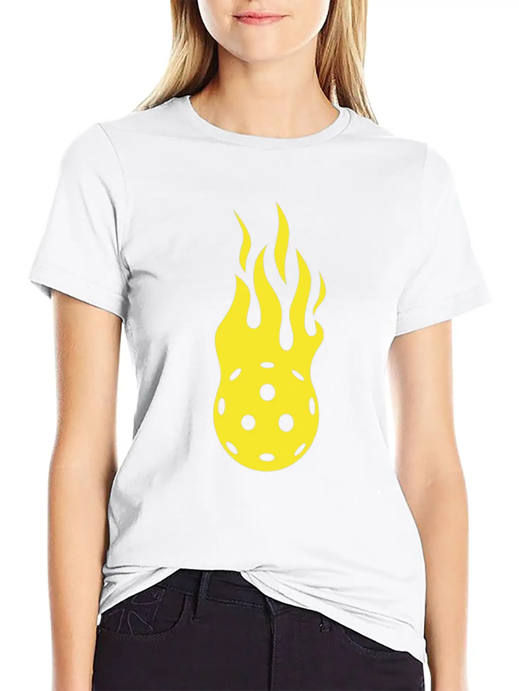 Pickleball Flame Paddleball Tennis Pickleball Essential Cotton Tee For Daily Outfits – Unisex Style