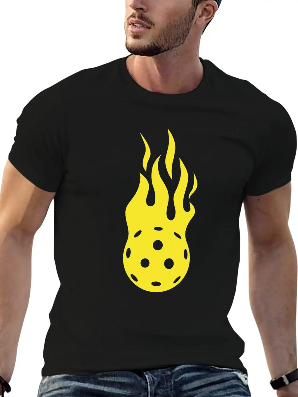 Pickleball Flame Paddleball Tennis Pickleball Essential Cotton Tee For Daily Outfits – Unisex Style