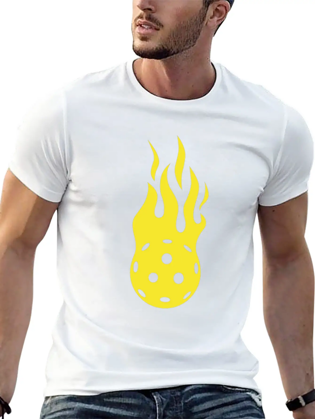Pickleball Flame Paddleball Tennis Pickleball Essential Cotton Tee For Daily Outfits – Unisex Style