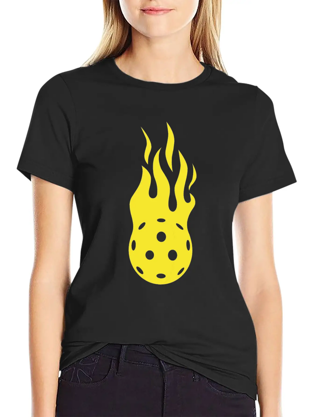 Pickleball Flame Paddleball Tennis Pickleball Essential Cotton Tee For Daily Outfits – Unisex Style