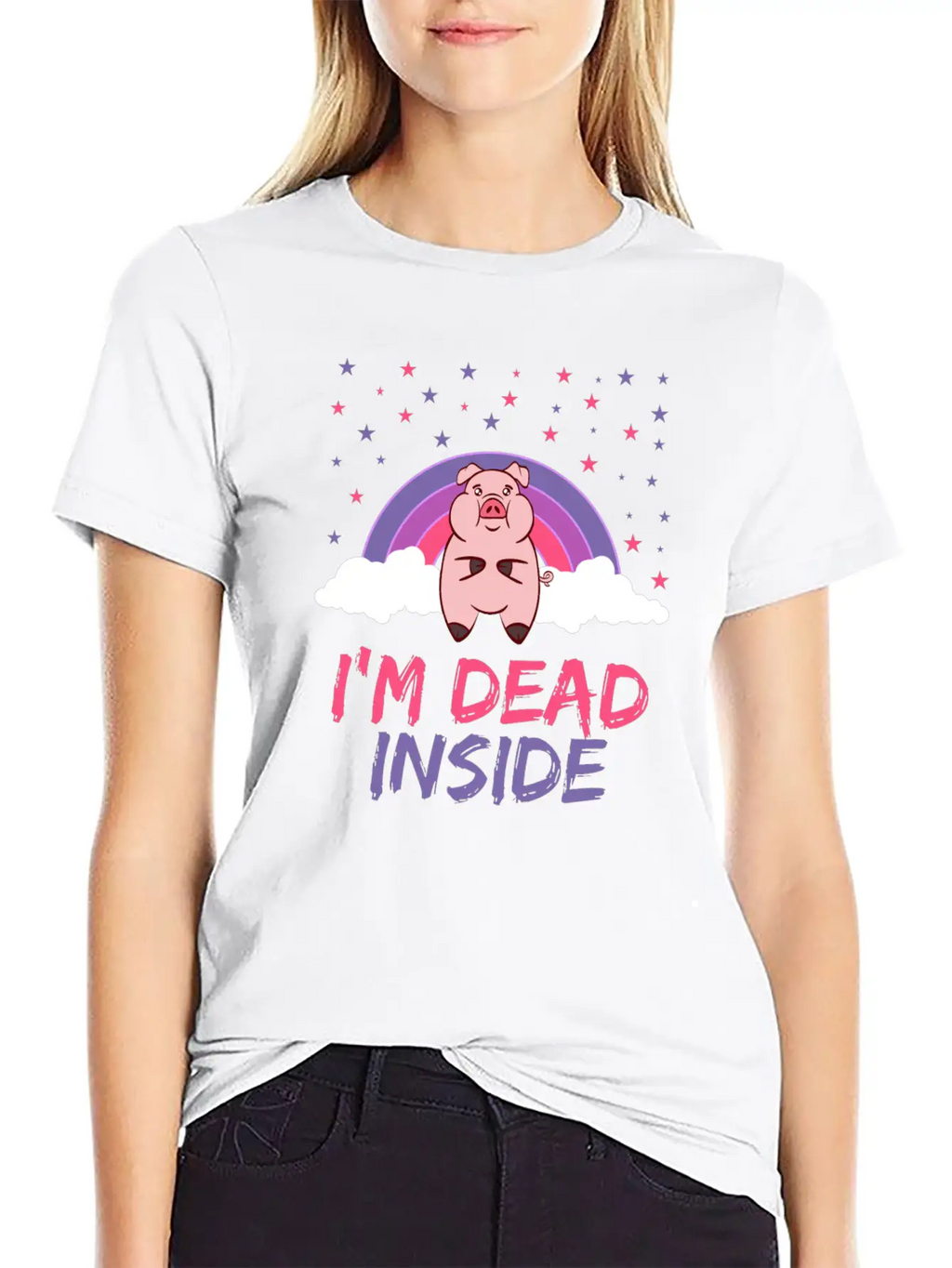 Pig I'm Dead Inside Depression Kills Raise Unisex Casual T-Shirt – Clean Design For Daily Comfort