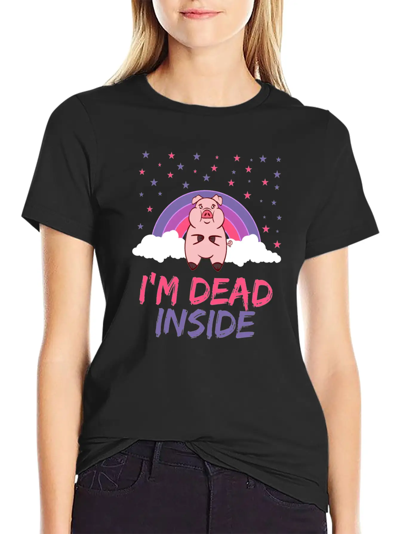 Pig I'm Dead Inside Depression Kills Raise Unisex Casual T-Shirt – Clean Design For Daily Comfort