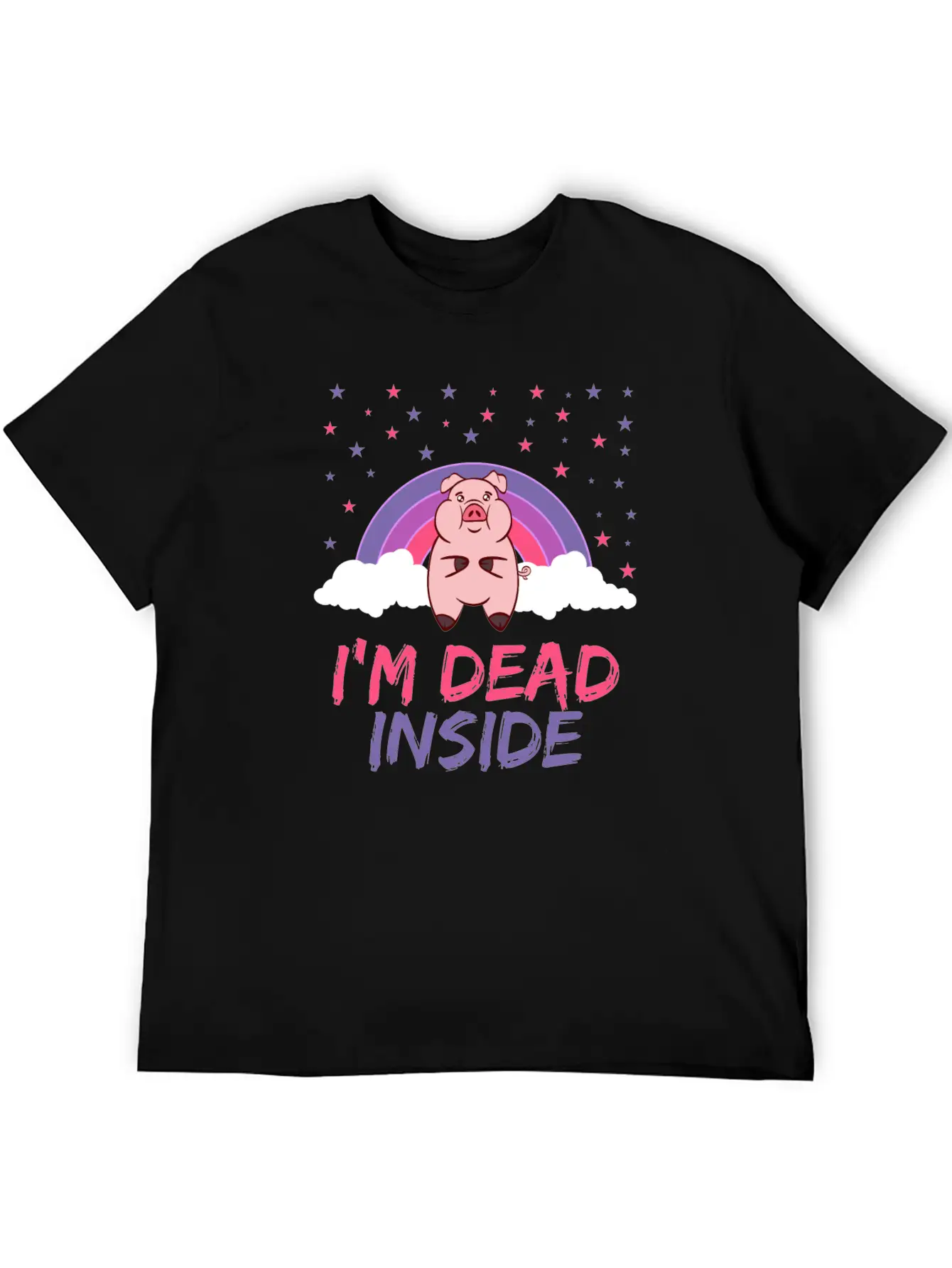 Pig I'm Dead Inside Depression Kills Raise Unisex Casual T-Shirt – Clean Design For Daily Comfort