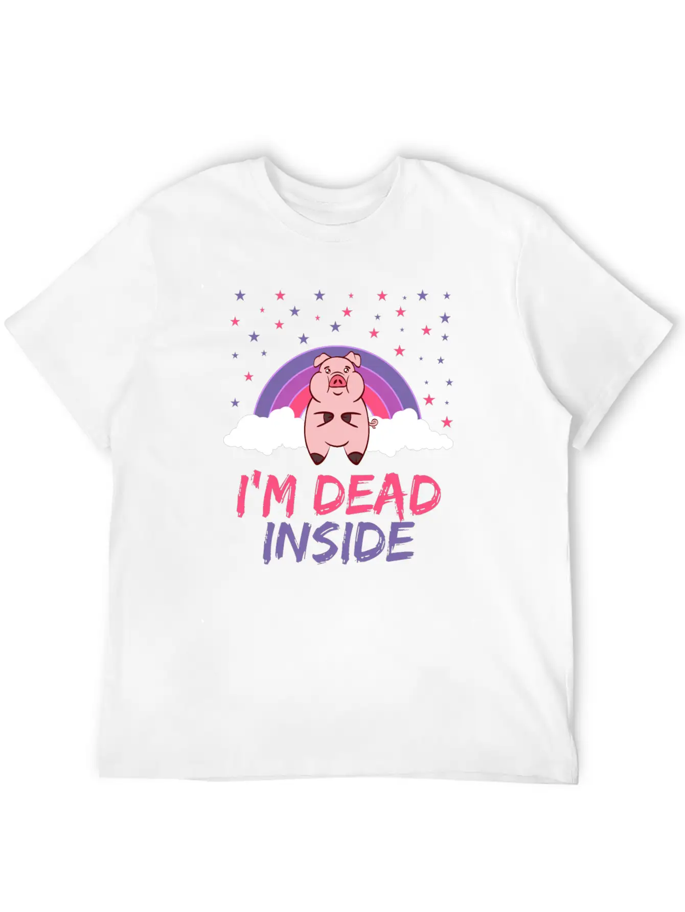Pig I'm Dead Inside Depression Kills Raise Unisex Casual T-Shirt – Clean Design For Daily Comfort