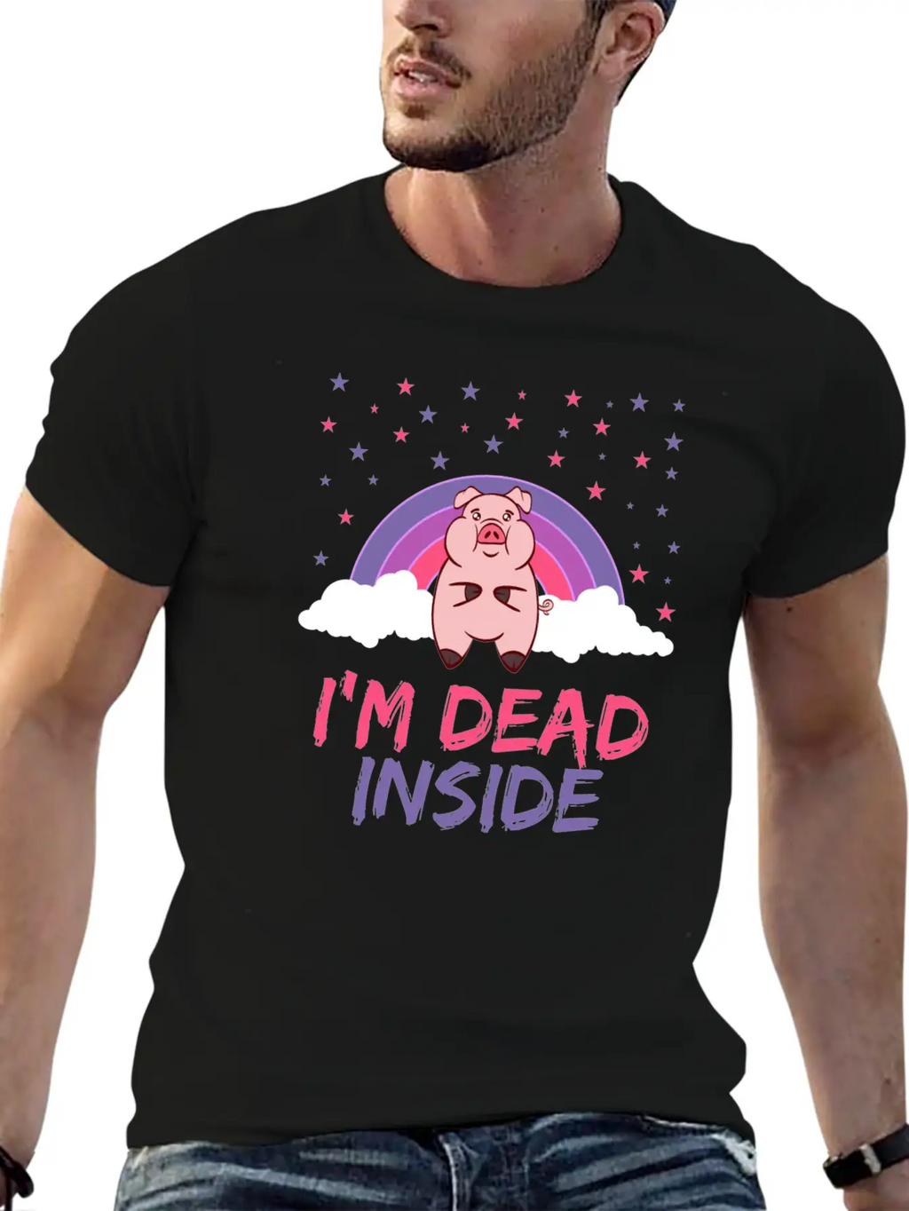 Pig I'm Dead Inside Depression Kills Raise Unisex Casual T-Shirt – Clean Design For Daily Comfort