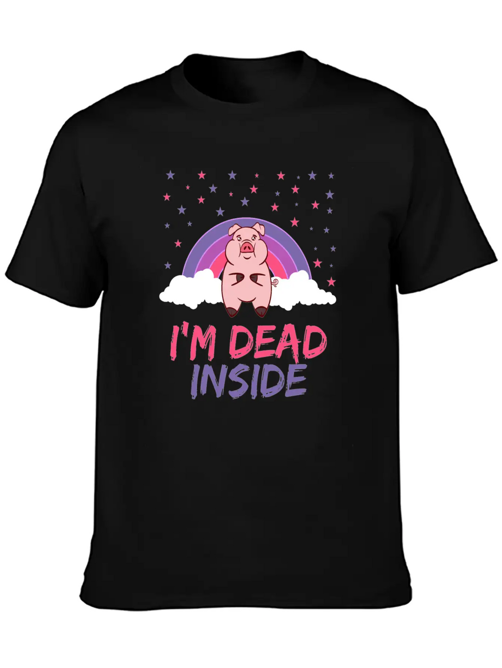 Pig I'm Dead Inside Depression Kills Raise Unisex Casual T-Shirt – Clean Design For Daily Comfort