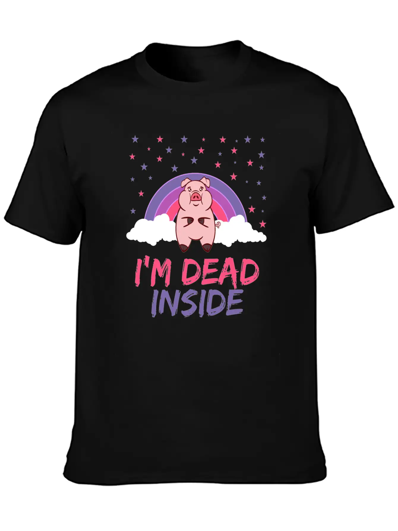 Pig I'm Dead Inside Depression Kills Raise Unisex Casual T-Shirt – Clean Design For Daily Comfort