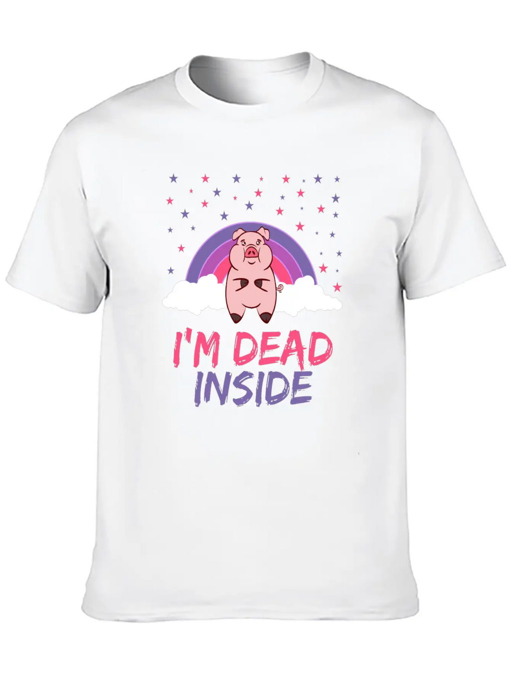 Pig I'm Dead Inside Depression Kills Raise Unisex Casual T-Shirt – Clean Design For Daily Comfort