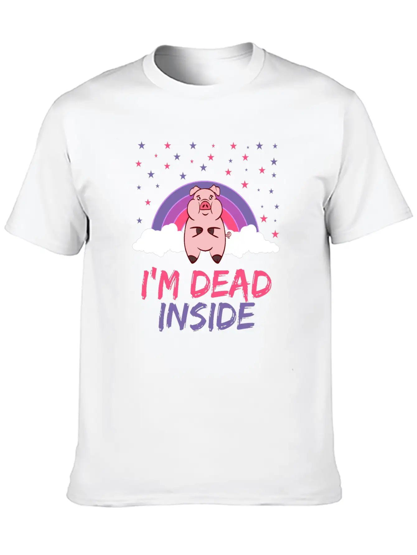 Pig I'm Dead Inside Depression Kills Raise Unisex Casual T-Shirt – Clean Design For Daily Comfort