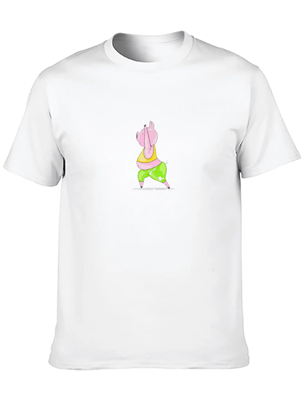 Pig Yoga Exercise Unisex Casual T-Shirt – Clean Design For Daily Comfort