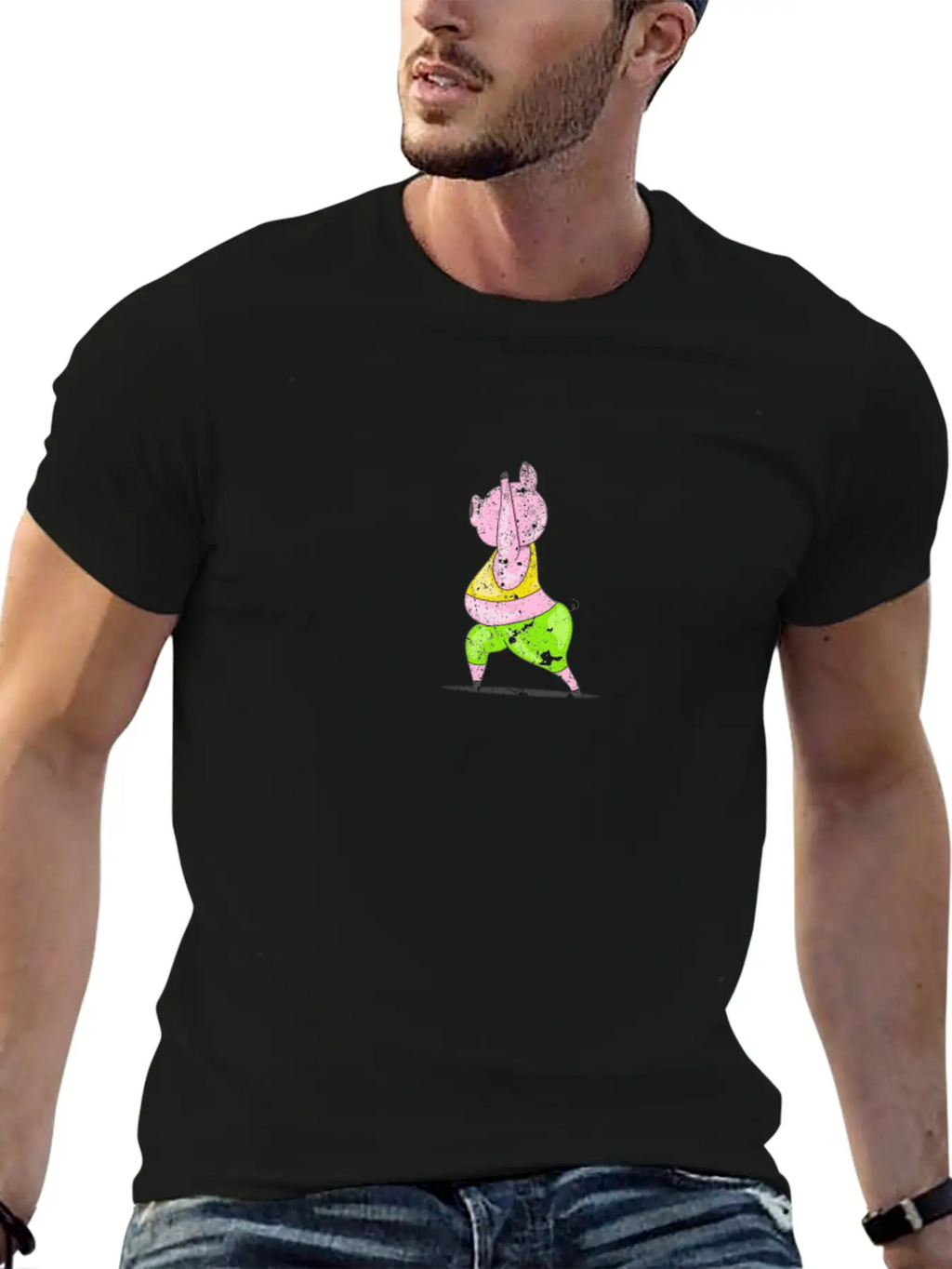 Pig Yoga Exercise Unisex Casual T-Shirt – Clean Design For Daily Comfort